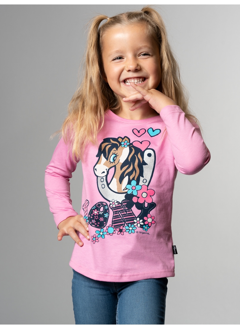 Longsleeve »TRIGEMA Langarmshirt mit süßem Pony-Print«