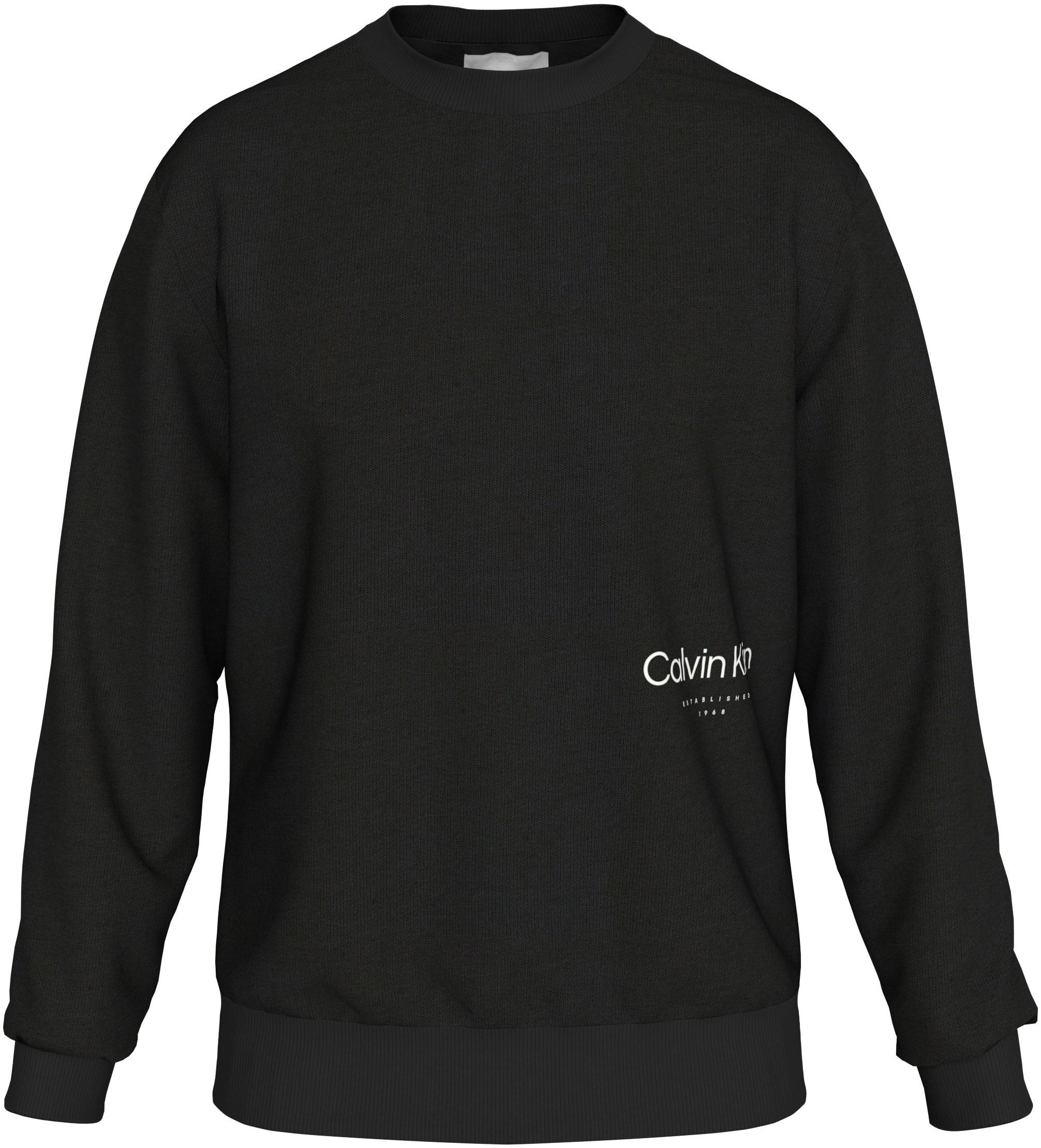 Calvin Klein Big&Tall Sweatshirt »BT_OFF PLACEMENT LOGO SWEATSHIRT«, in großen Größen mit Logoschriftzug