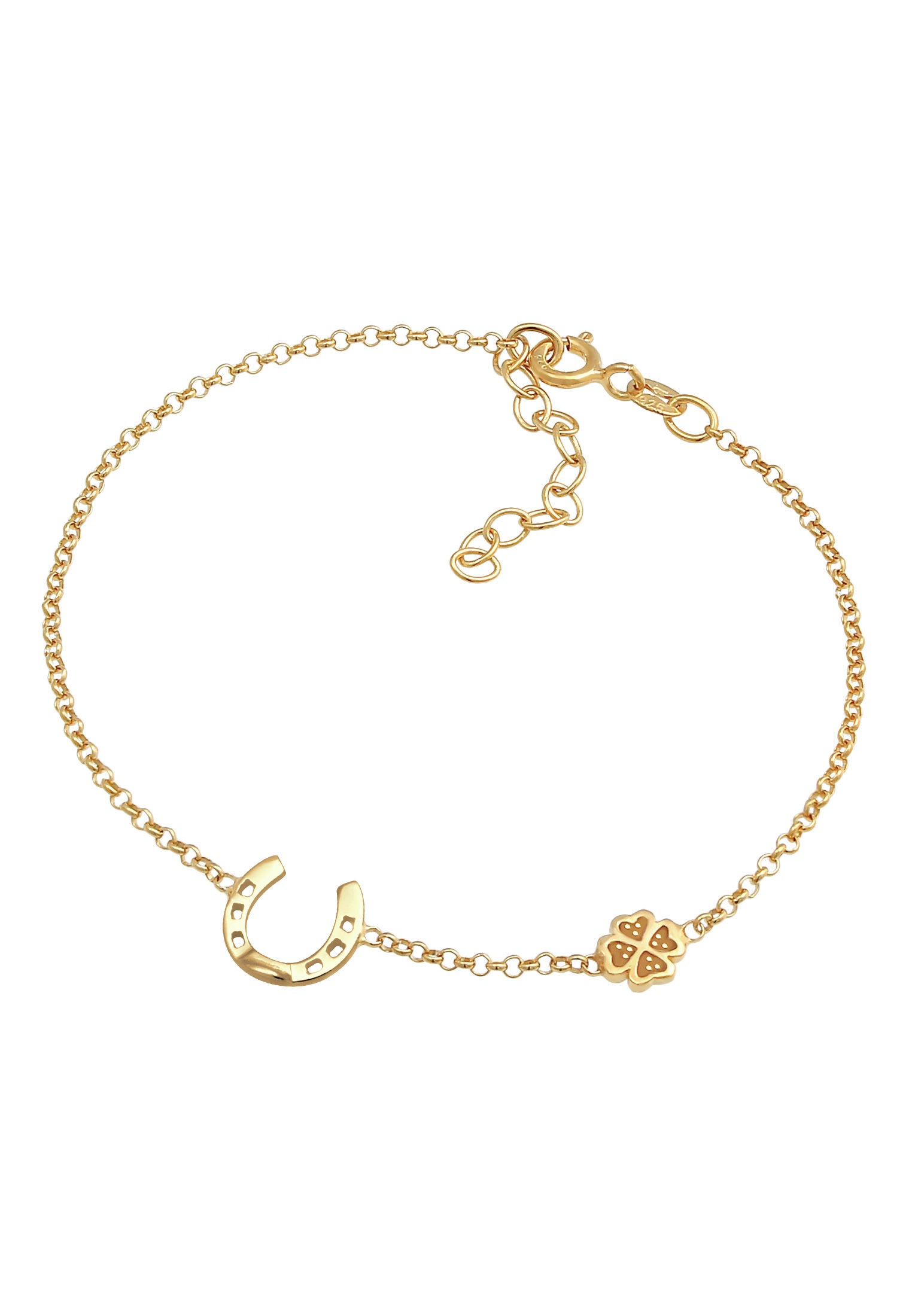 Nenalina Armkette »Armband Hufeisen Kleeblatt Glück Emaille 925 Silber«