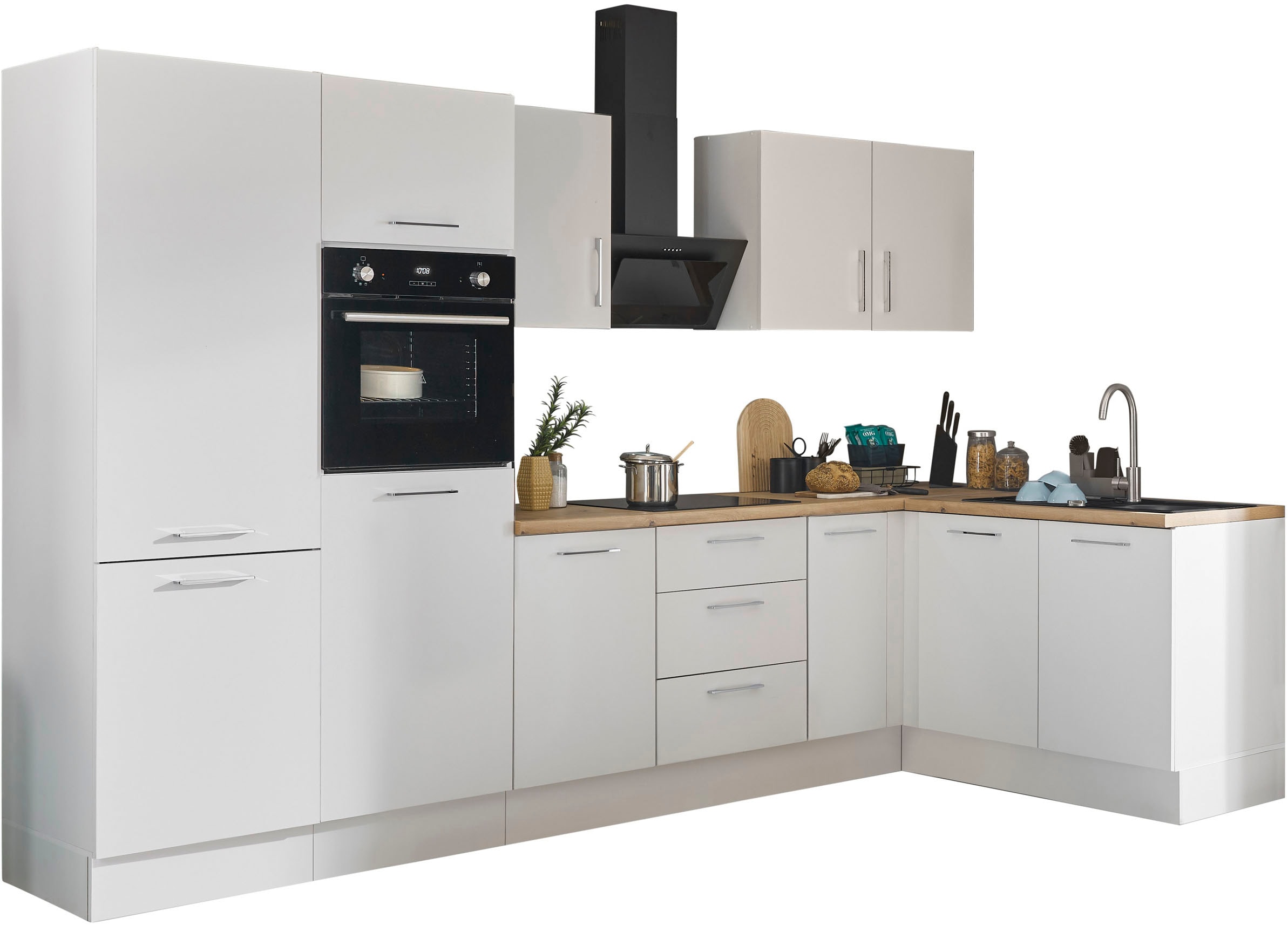 BASIC by Balculina Winkelküche »Turin« Stellbreite 330x175 cm, wahlweise mit E-Geräten