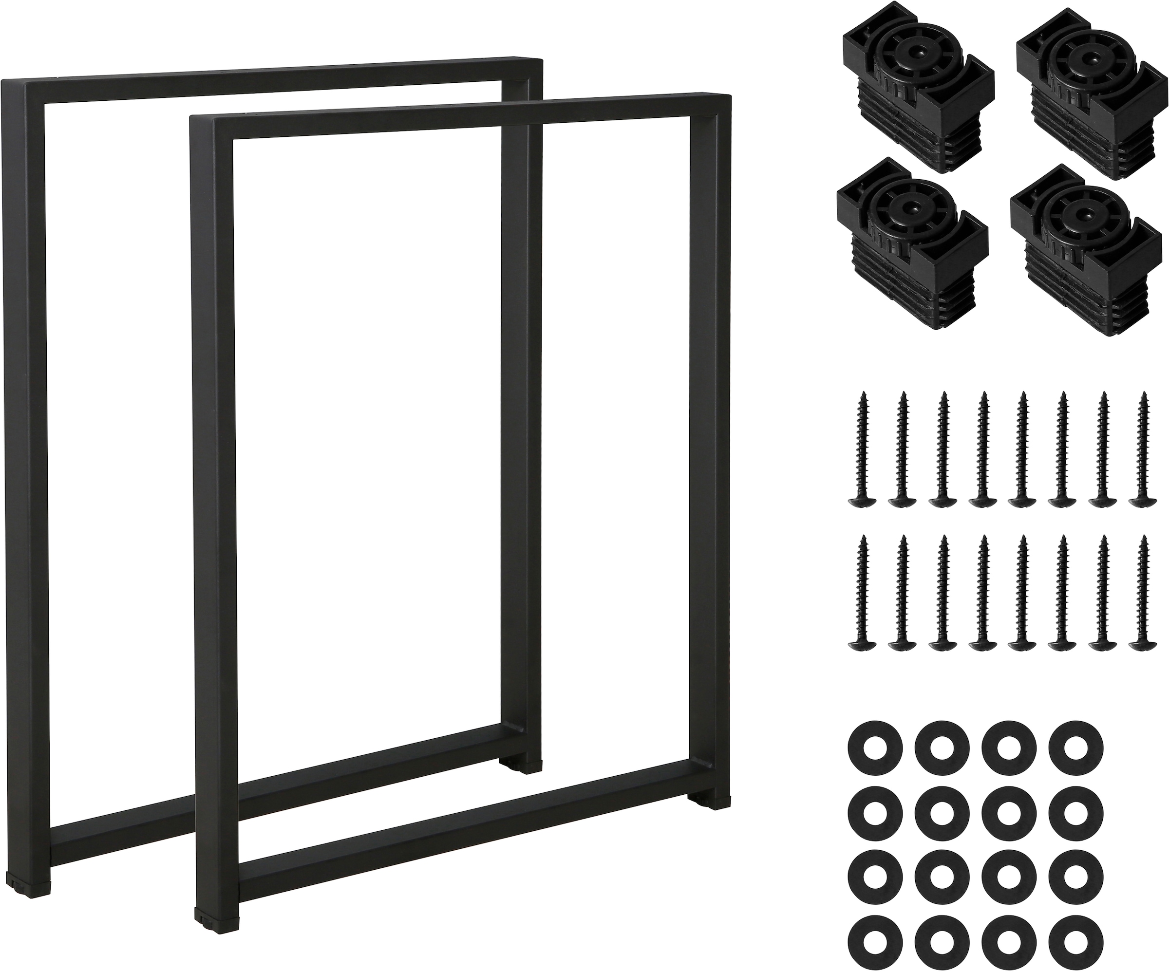 Möbelkufe »FRAME, Möbelfüße, 2er-Set, Metall,«, (2 St.), pulverbeschichtet,...