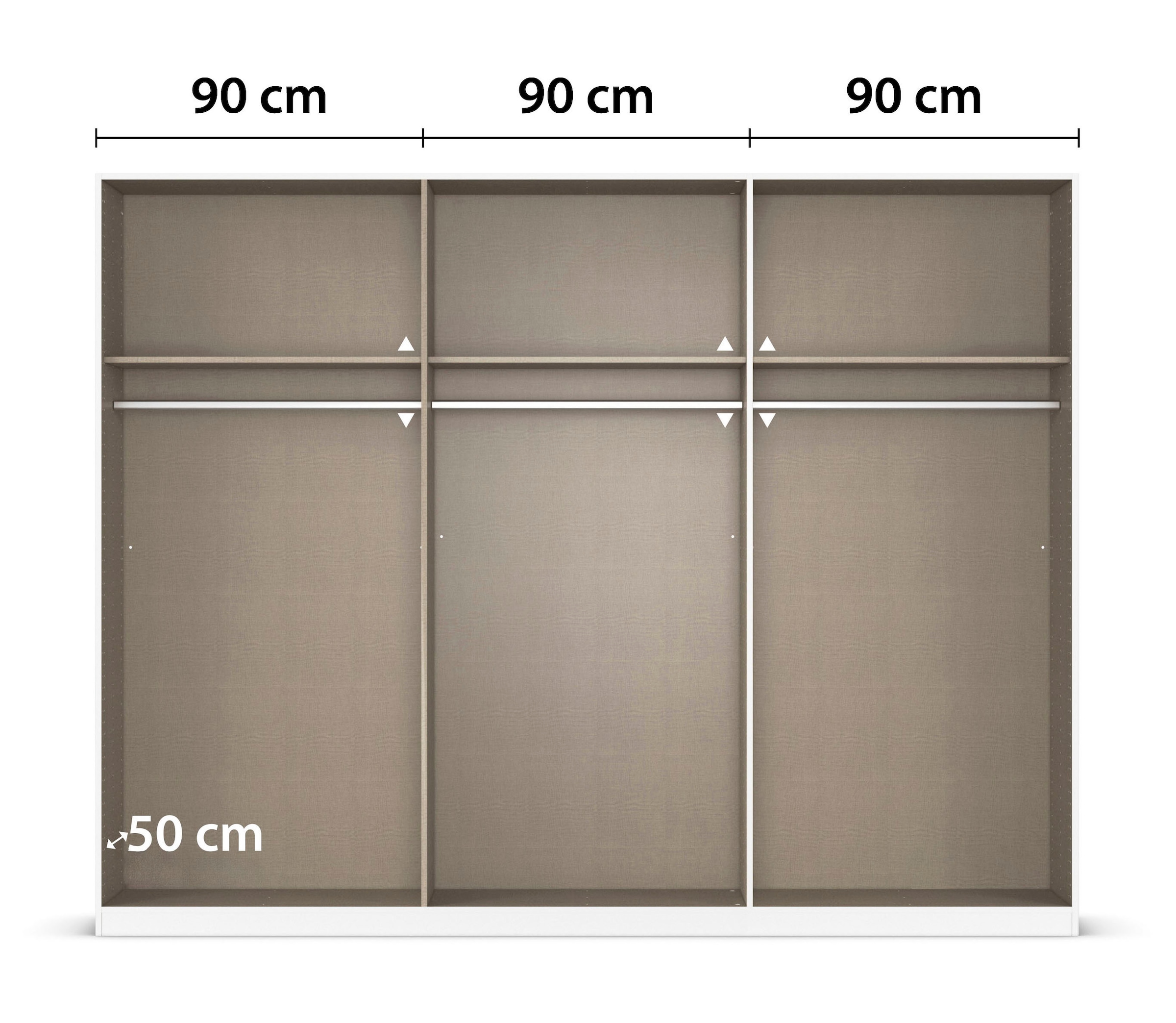 rauch Kleiderschrank »Schrank Mehrzweckschrank Garderobenschrank Schlafzimmer Möbel THOR« 3 verschiedene Ausstattungen BASIC/CLASSIC/PREMIUM (inkl. SOFT-CLOSE),  mit farblich passenden, modernen Metallgriffen MADE IN GERMANY