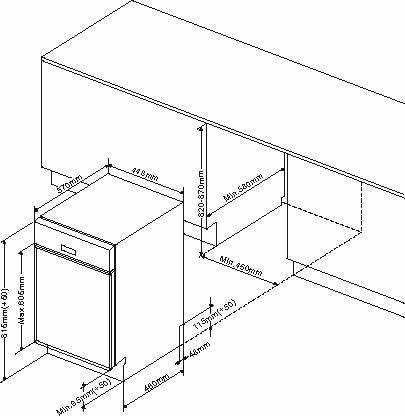 Amica teilintegrierbarer Geschirrspüler »EGSP 14695-1 E«, 9 Maßgedecke, LED-Display