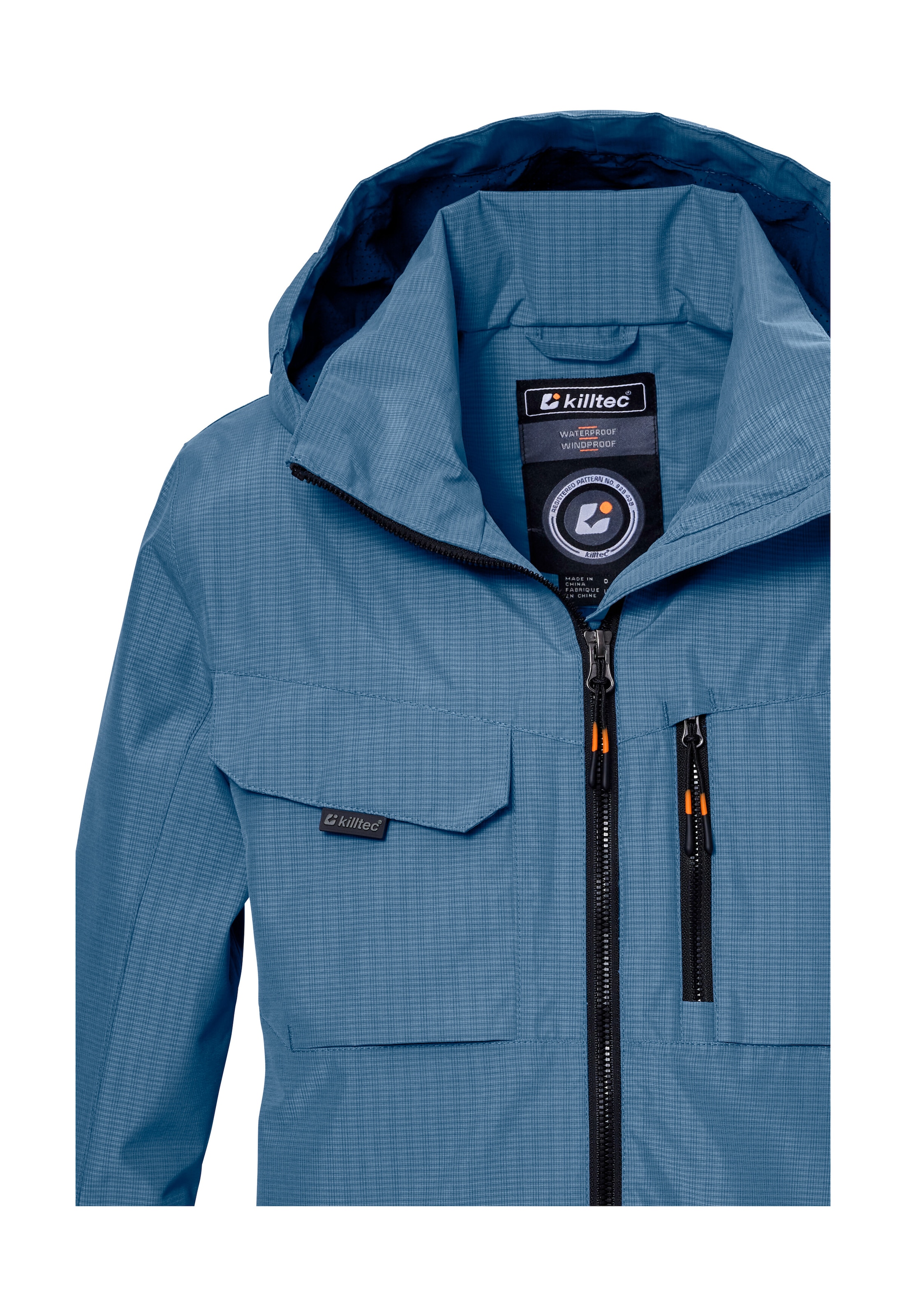 Killtec Funktionsjacke »KOS 140 BYS JCKT«, Wasserdichte Jacke mit verstellbarer Kapuze, PFAS-frei imprägniert