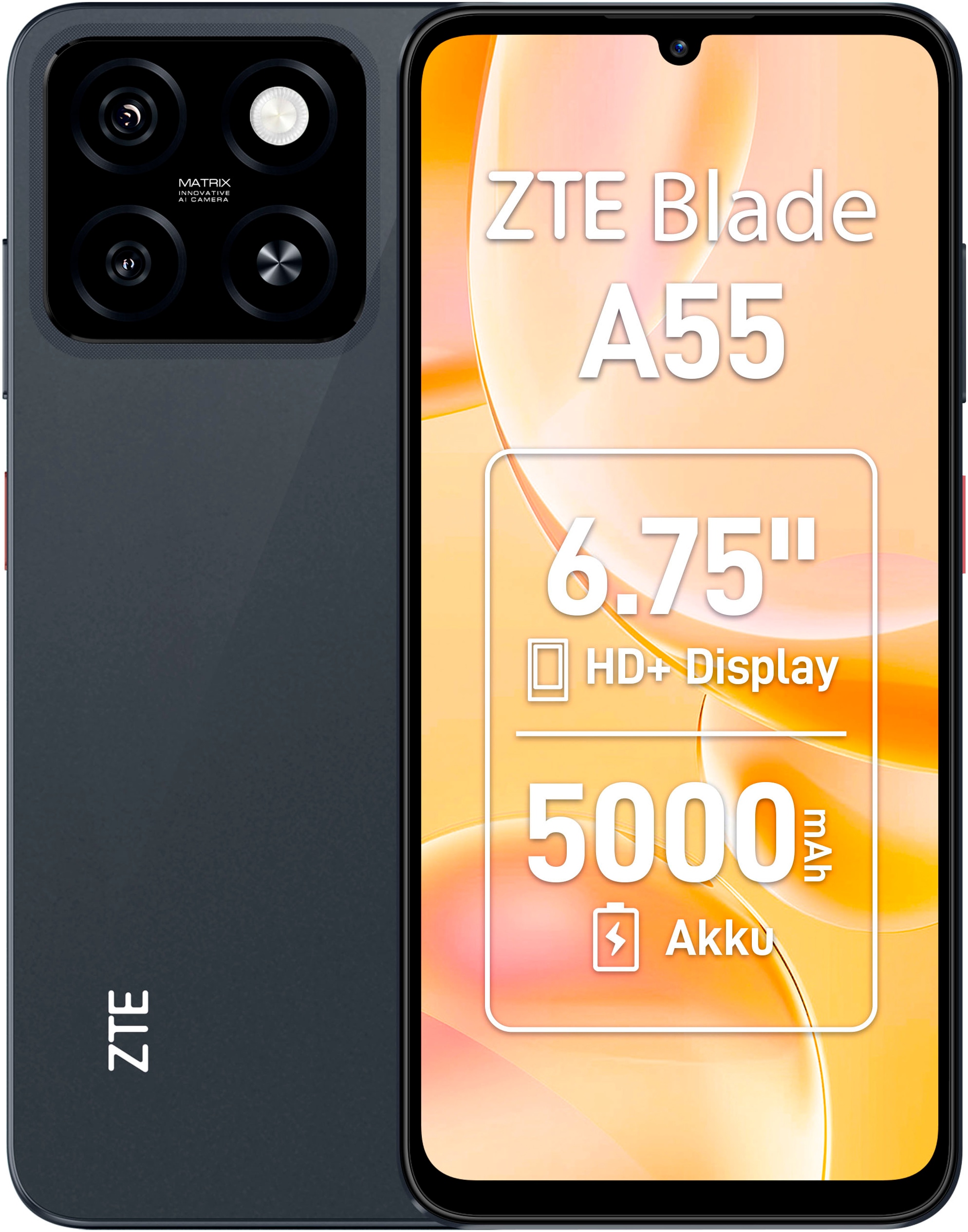 ZTE Smartphone »Blade A55«, schwarz