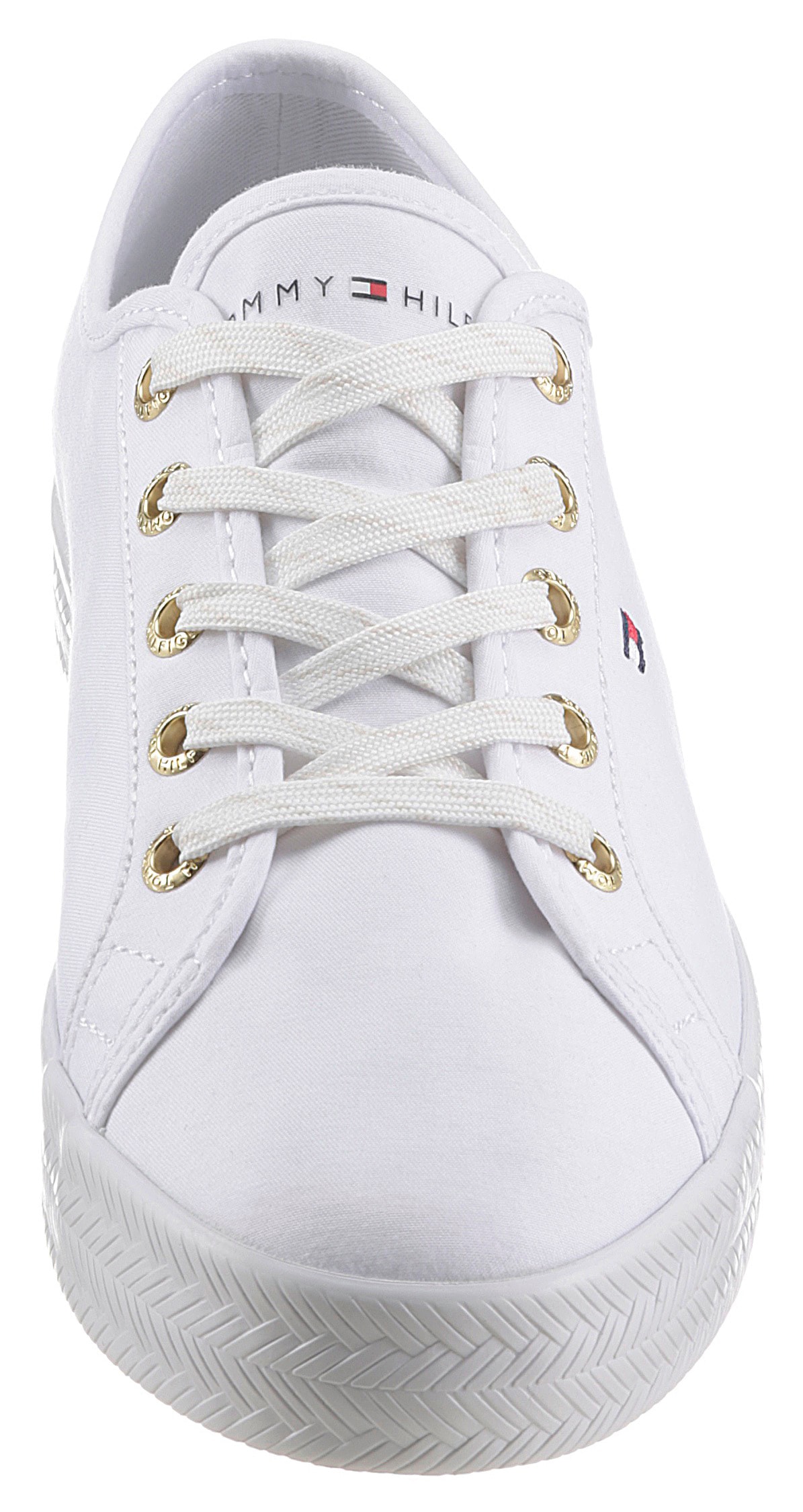 Tommy Hilfiger Sneaker »ESSENTIAL NAUTICAL SNEAKER«, mit goldfarbenen Ösen, Freizeitschuh, Halbschuh, Schnürschuh