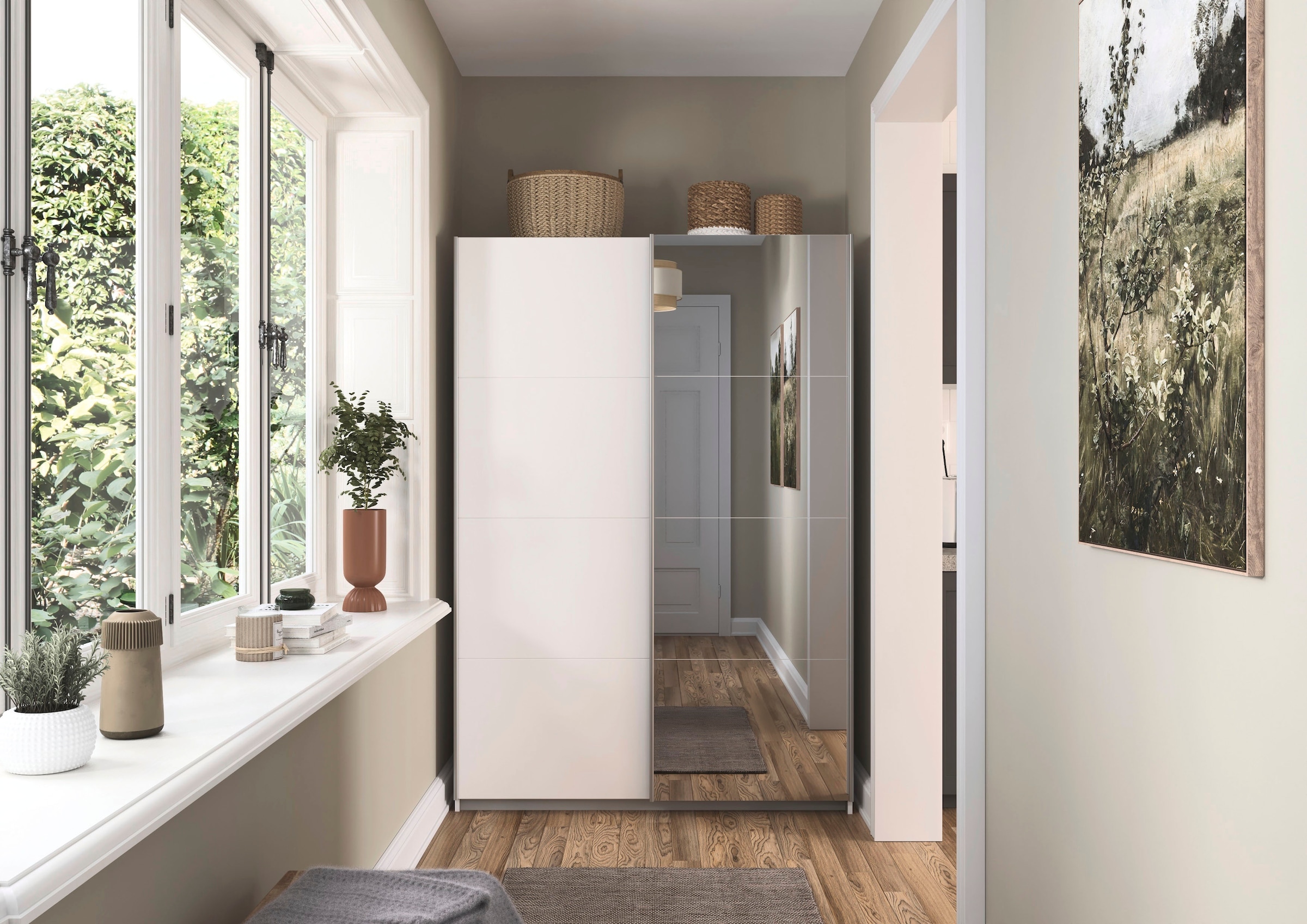 rauch Schwebetürenschrank »Kleiderschrank Schrank Kinderzimmer Topseller OTTOs CHOICE SUBITO« Dekor- & Spiegelelemente B 136 & 181 - Höhe 197 cm - MADE IN GERMANY