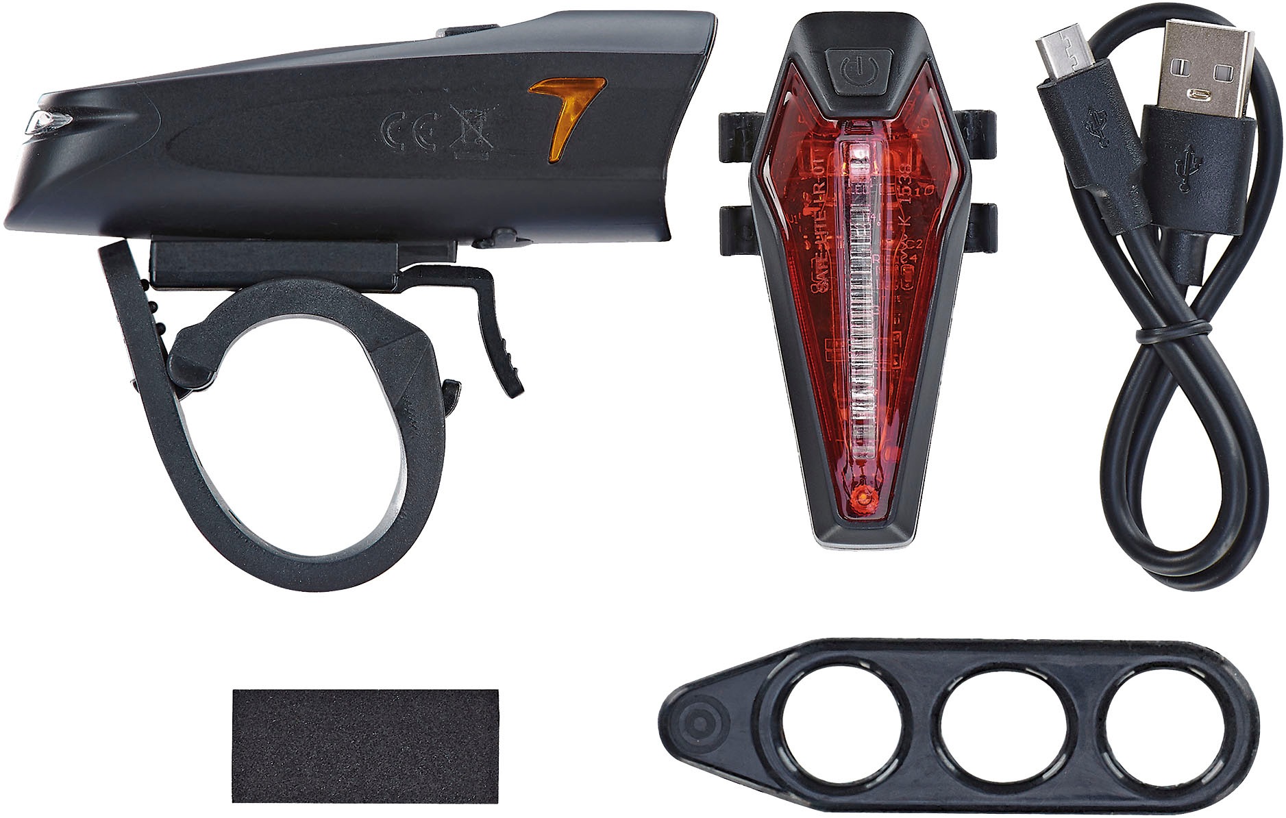 Prophete Fahrradbeleuchtung »LED Akku Beleuchtungs-Set«, (Set, 2 tlg.)