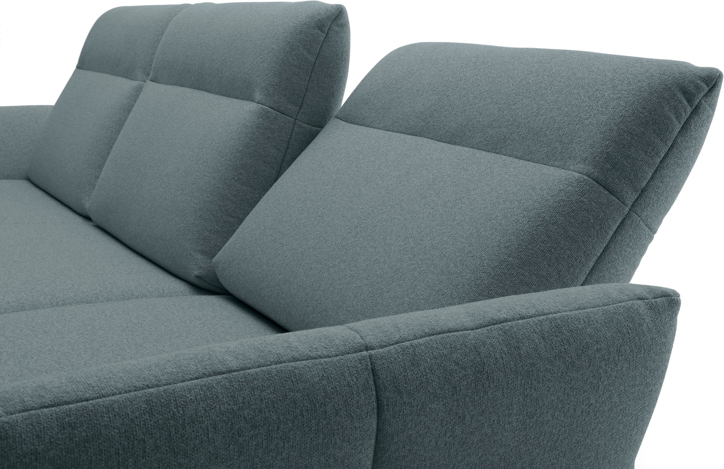 Creation BY ROLF BENZ Ecksofa »CR.460«, Sockel in Eiche, Alugussfüße in umbragrau, Breite 298 cm
