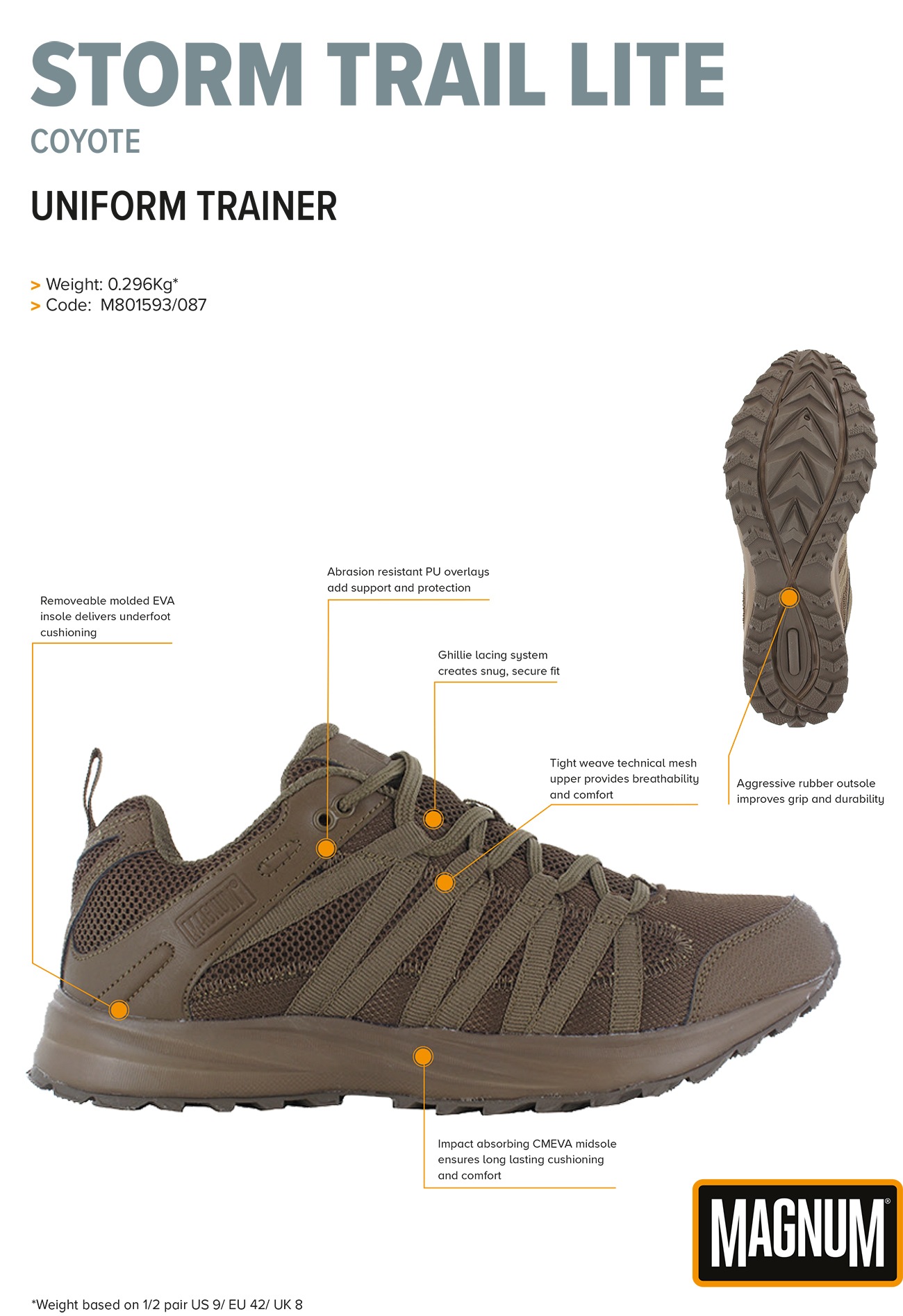 Magnum Schnürschuh »Magnum Uniform – Nicht-Sicherheitsmodelle Storm Trail Lite«