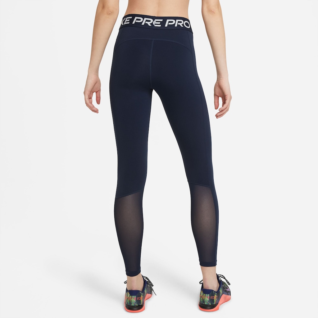 Nike Trainingstights »PRO WOMEN'S MID-RISE MESH-PANELED LEGGINGS«