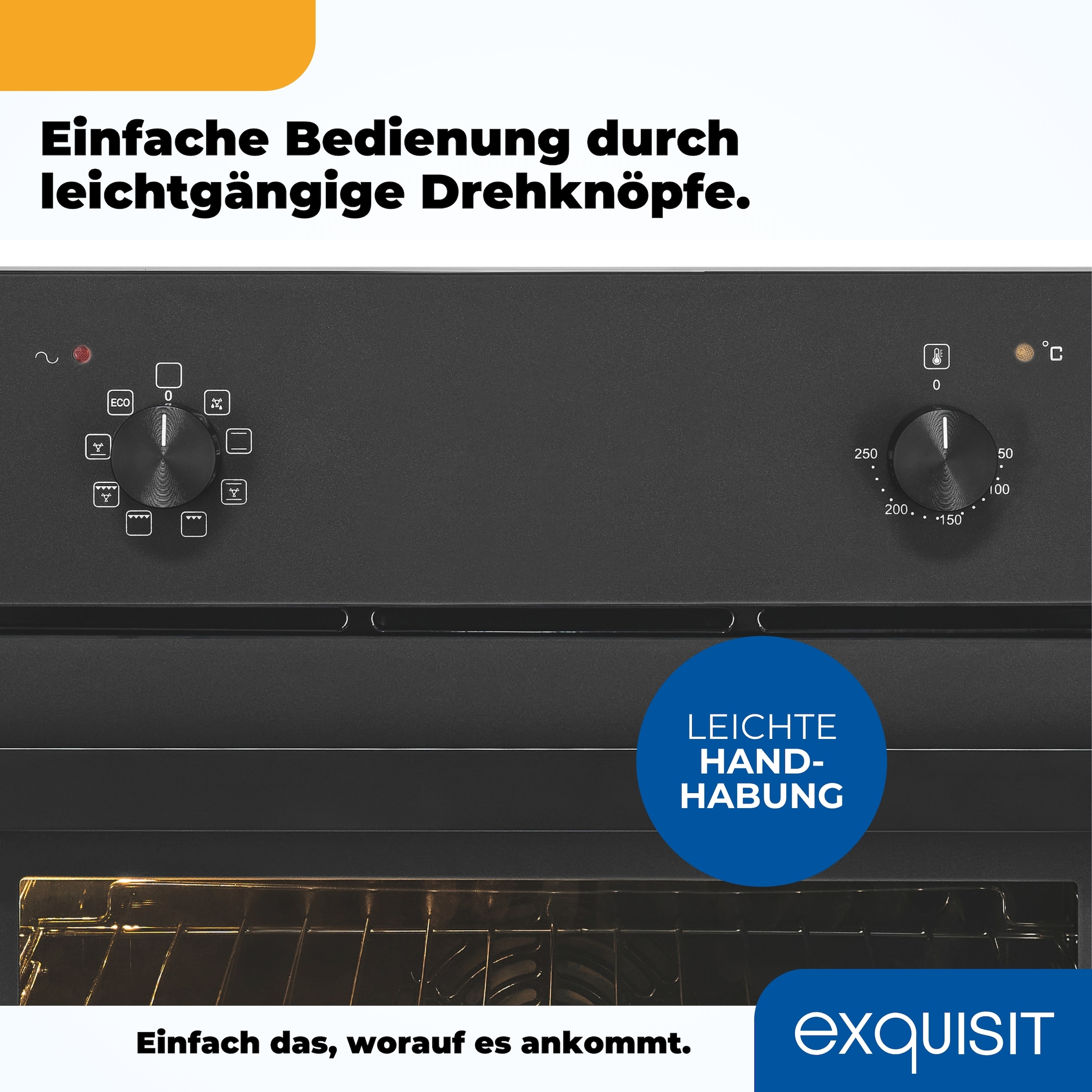 exquisit Einbaubackofen »EBE367-U-120 mattschwarz« Perfekt für den Alltag – einfach backen, grillen &  Aufläufe genießen!