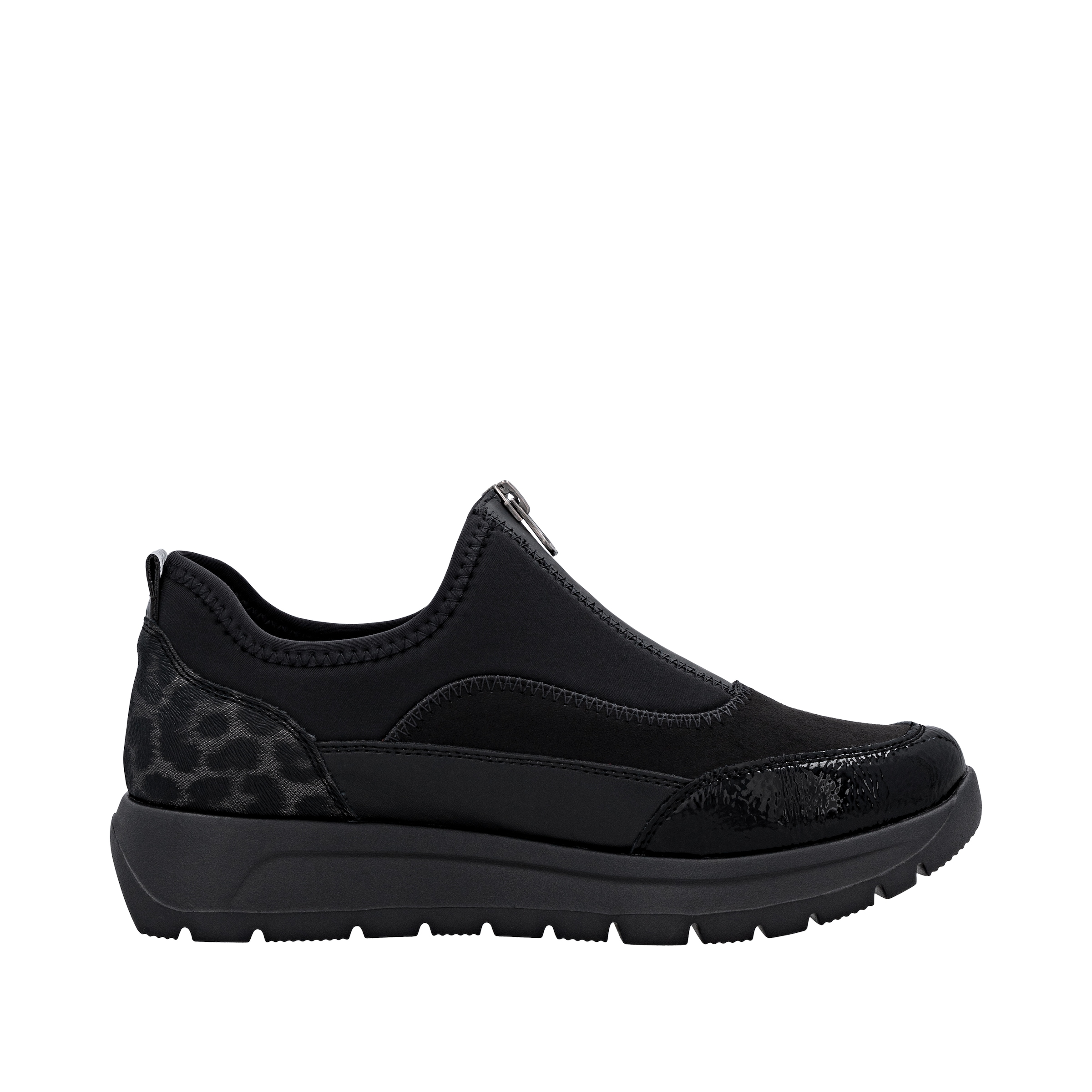 Remonte Plateausneaker, Halbschuh, Casual-Sneaker mit Lackdetails