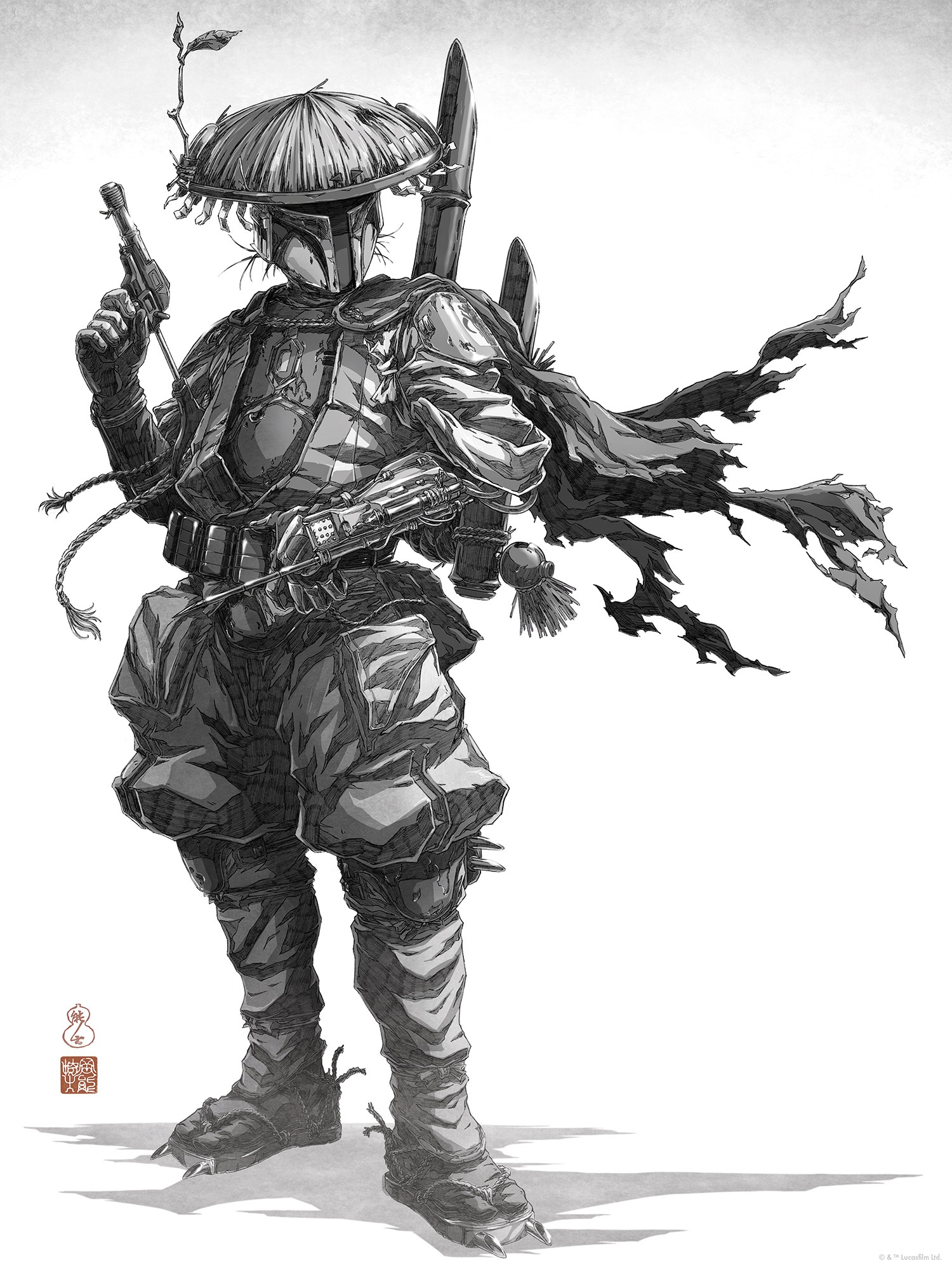 Komar Wandbild »Star Wars Vision Samurai Bounty Hunter«, Disney, (Set, 1 St.), 30 x 40 cm (Breite x Höhe) - Kinderzimmer, Dekoration