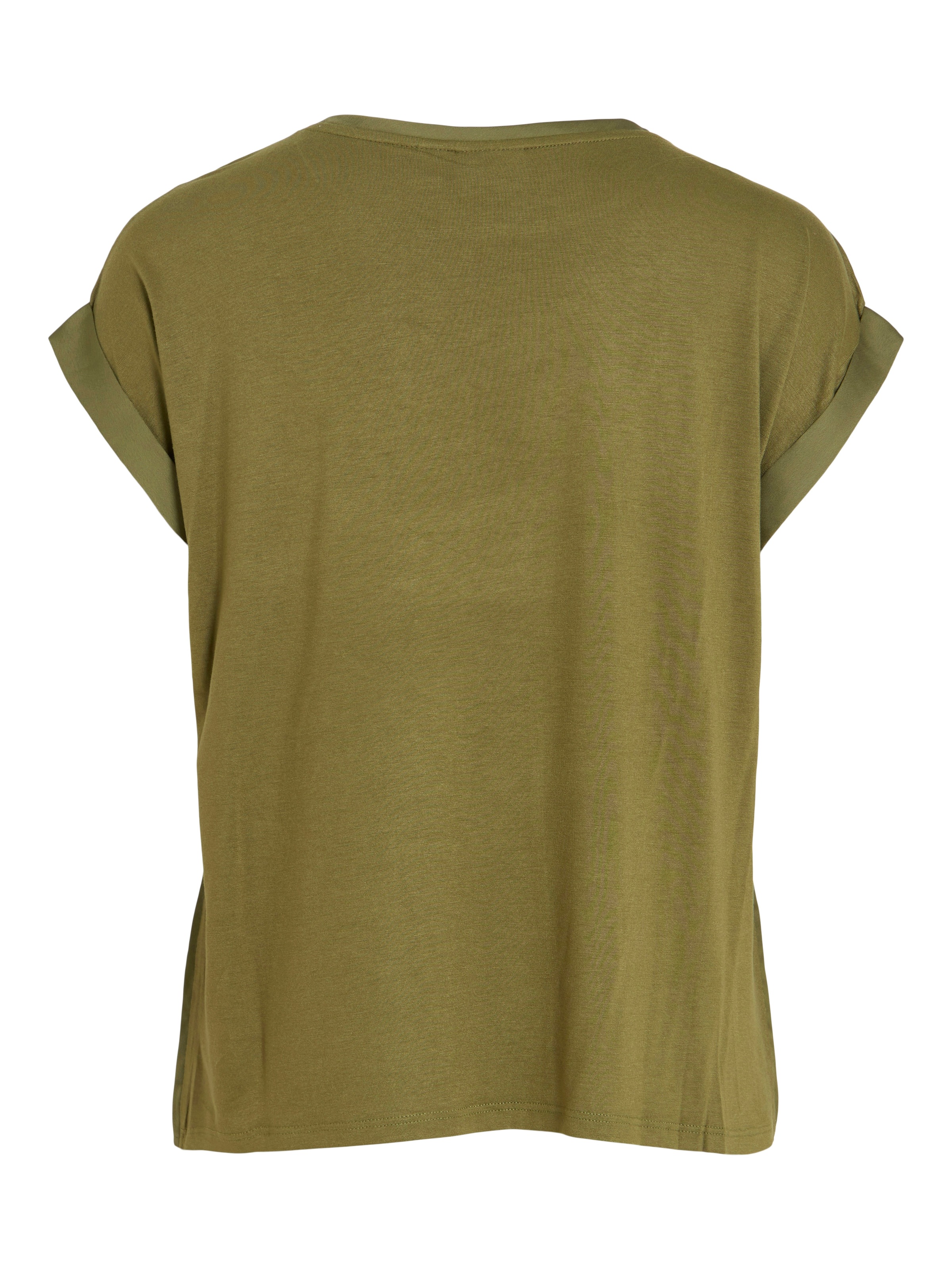 Vila Kurzarmshirt »VIELLETTE S/S SATIN TOP - NOOS«, Satin Optik