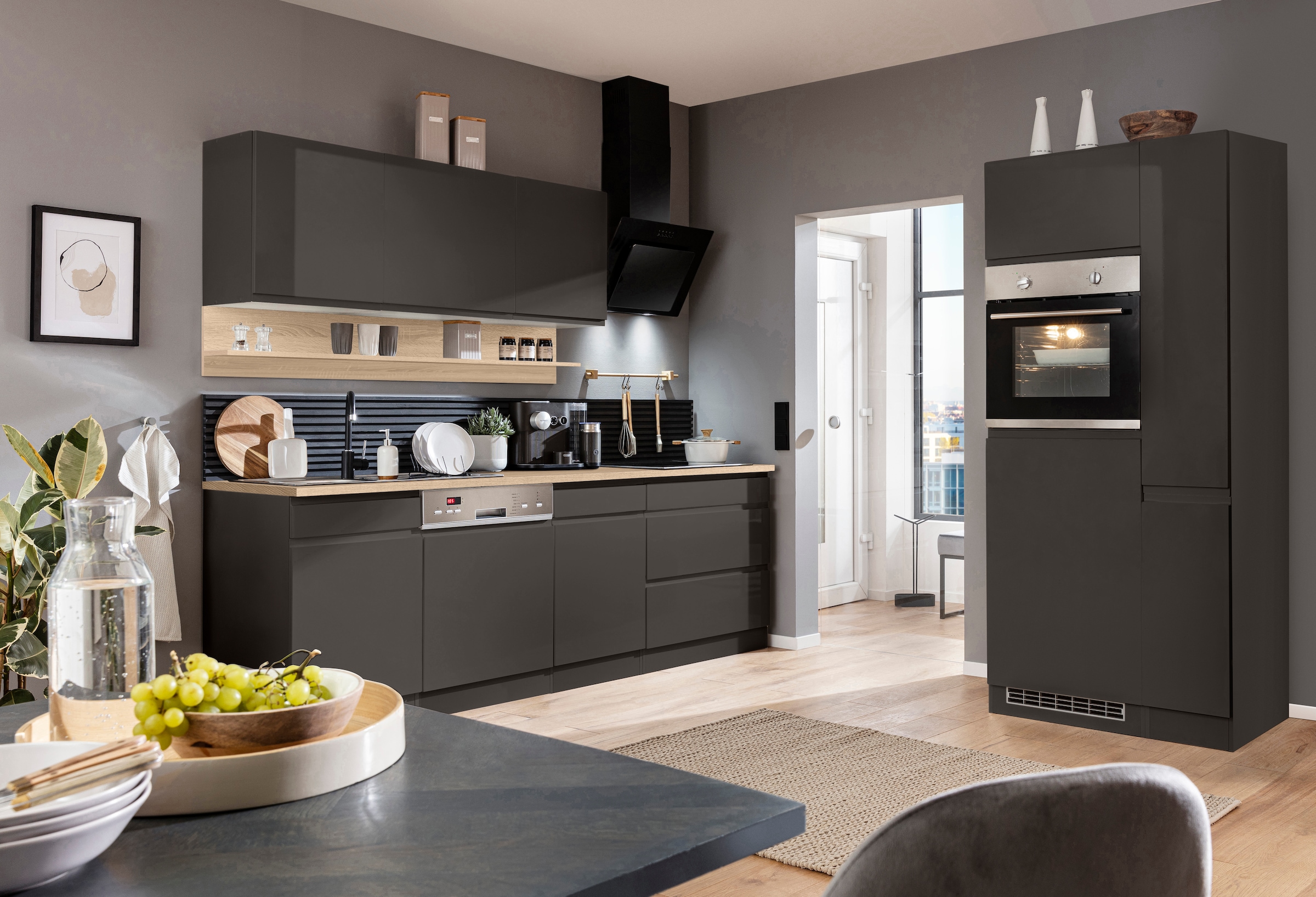 KOCHSTATION Küchenzeile »KS-Virginia« Breite 330 cm, mit E-Geräten