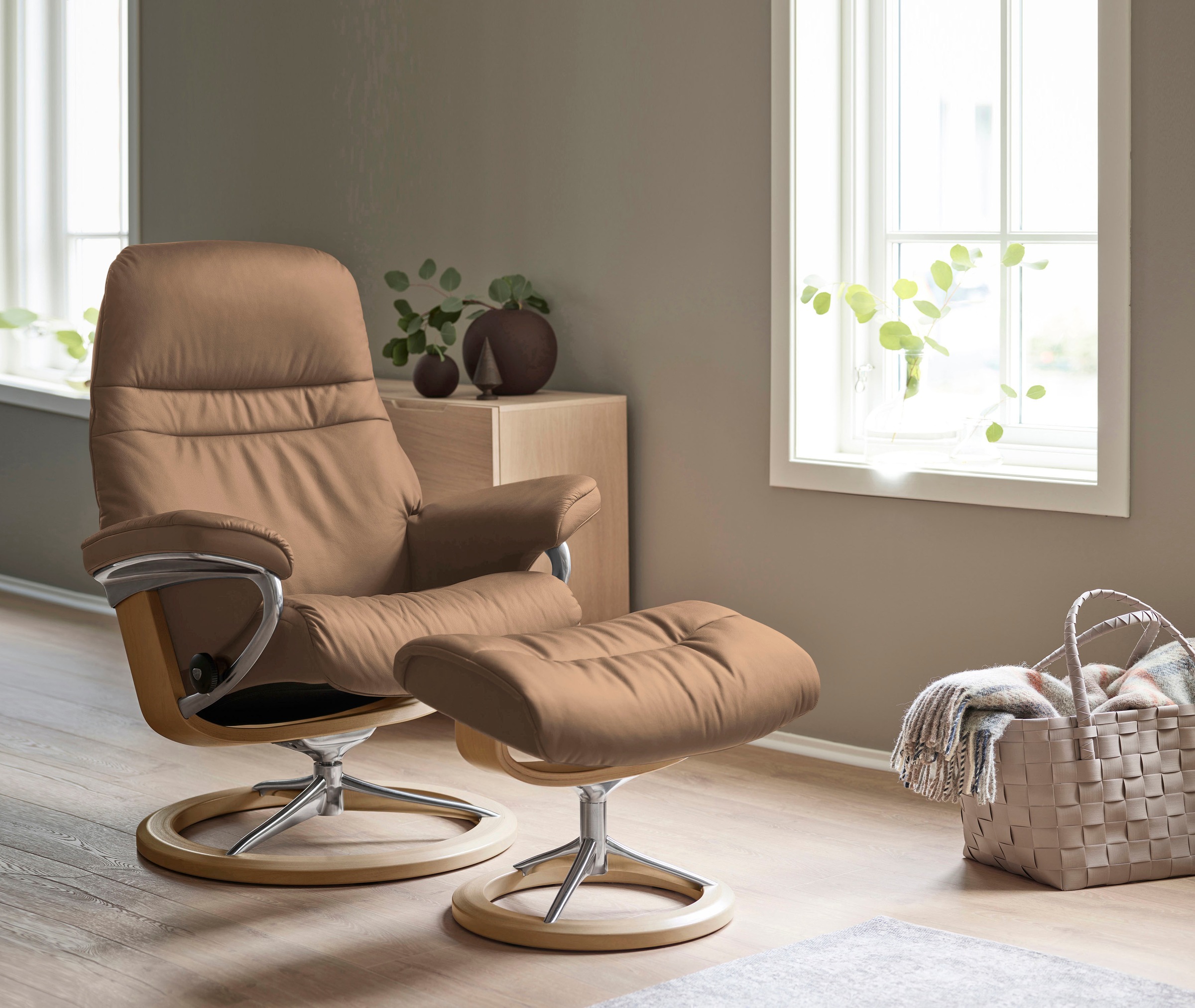 Stressless® Relaxsessel »Sunrise«, mit Signature Base, Größe M, Gestell Eiche