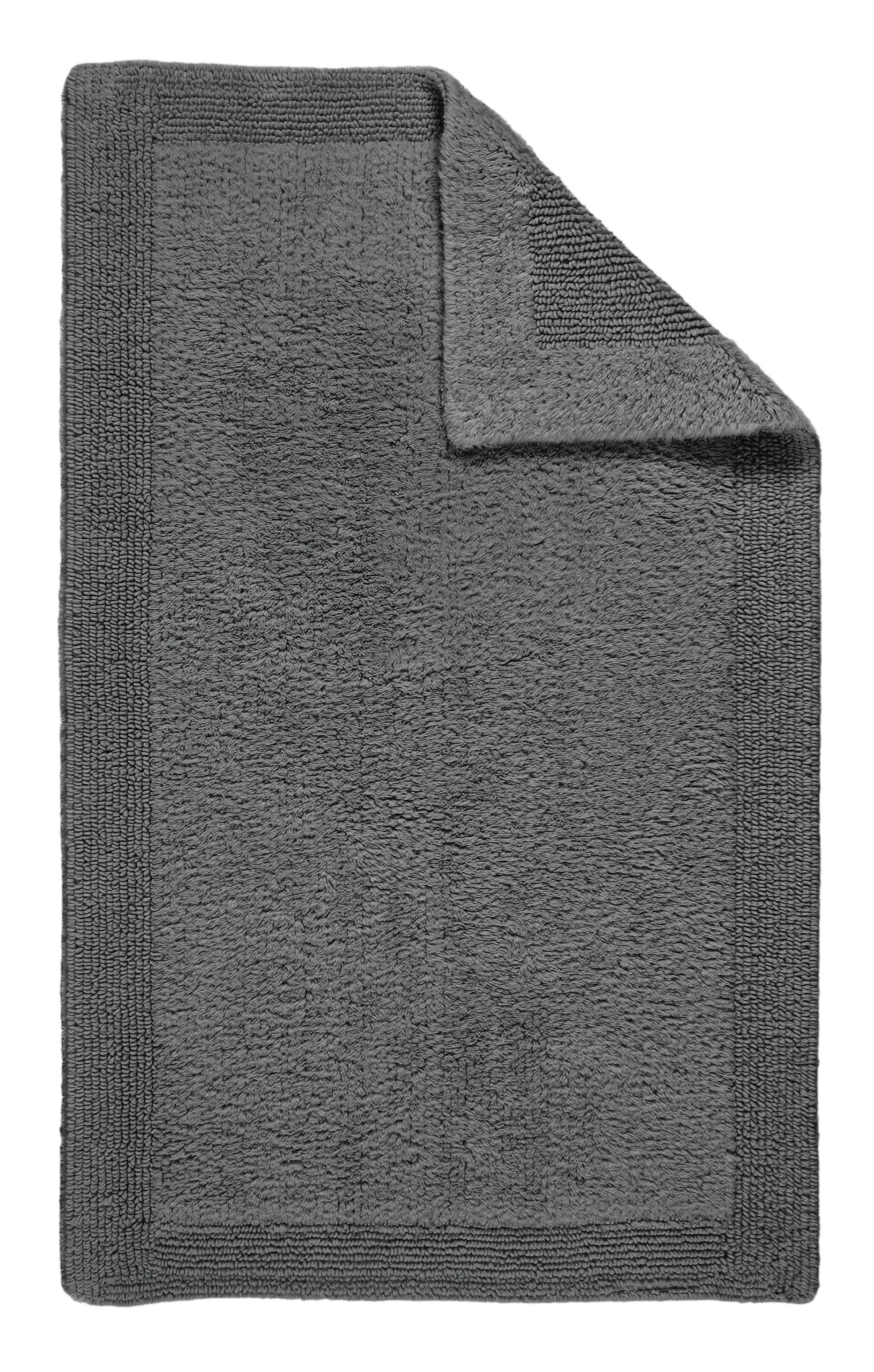 OTTO home Badematte »Kapra, Badvorleger, Badezimmer Teppich« Höhe 14 mm beidseitig nutzbar | fußbodenheizungsgeeignet | strapazierfähig mit Bordüre, Badteppich, Badematte, Baumwolle
