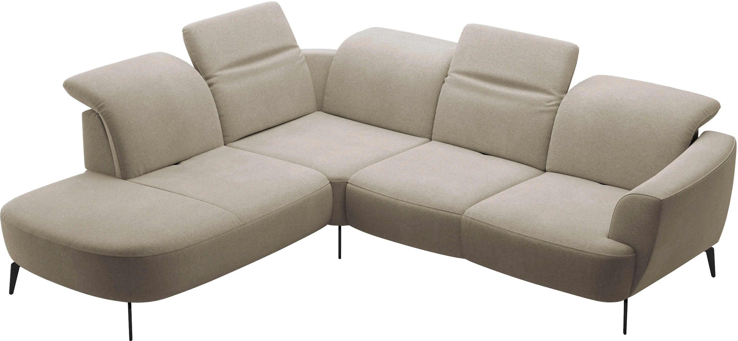 sit&more Ecksofa »Zoe«, ink.Sitztiefenverstellung, wahlweise mit Kopfteilverstellung