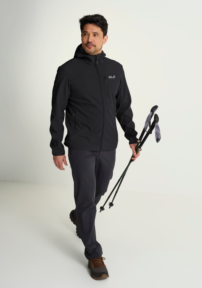 Jack Wolfskin Outdoorjacke »WILD WINDS HOODED JKT M« für Wandern und andere Aktivitäten im Freien