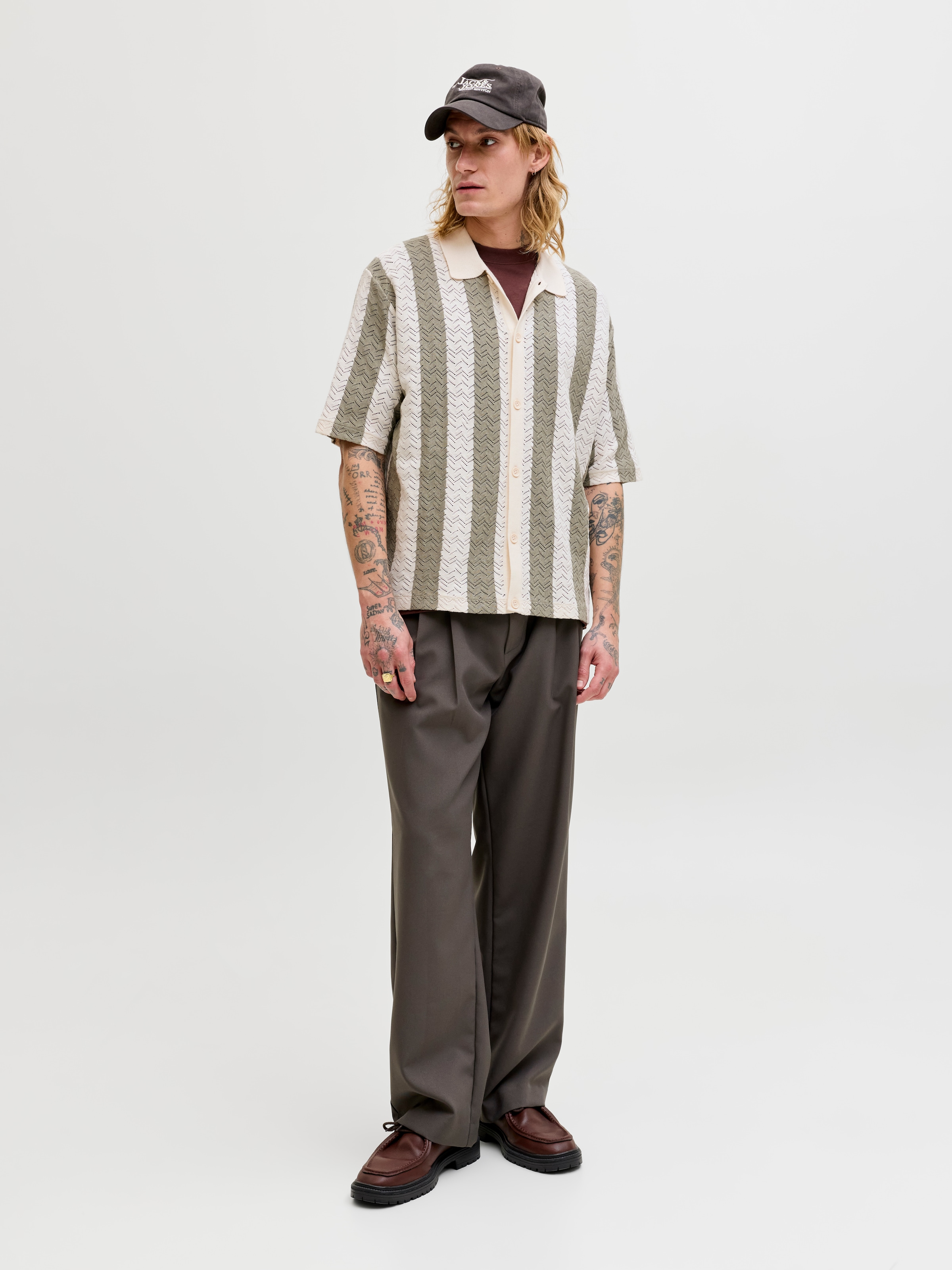Jack & Jones Polokragenpullover »JORTYLER KNIT SS POLO SN« Baumwollmischung, relaxed fit