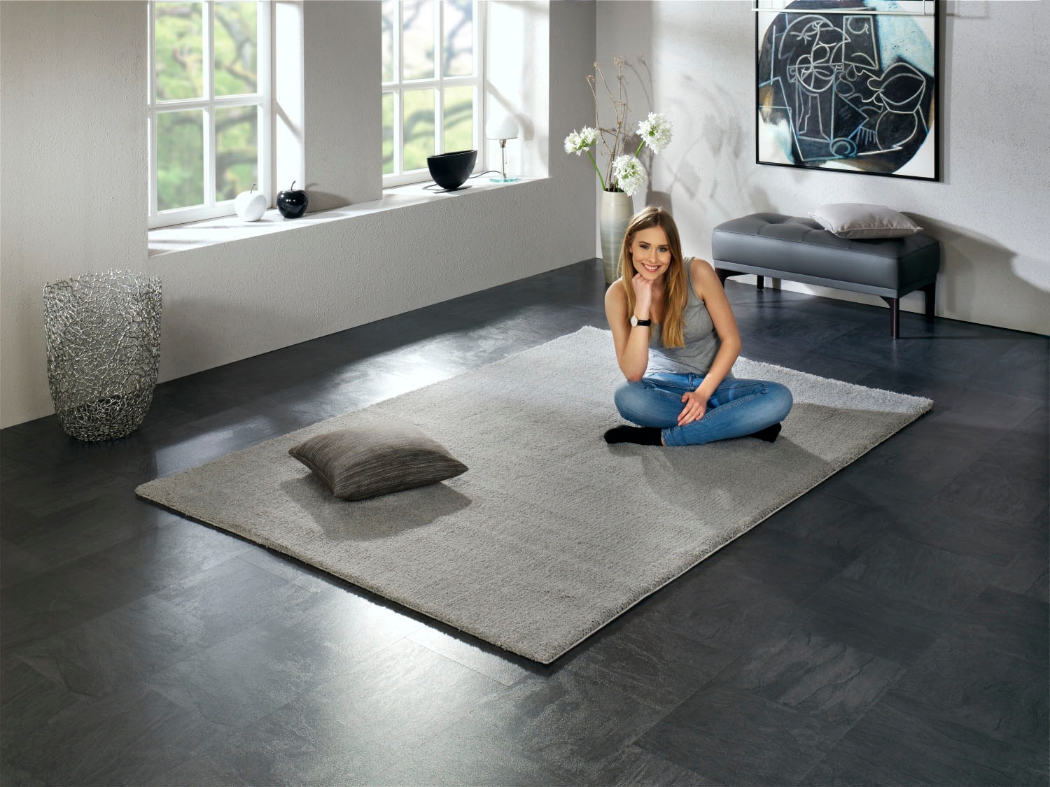 OCI DIE TEPPICHMARKE Hochflor-Teppich »Soft Dream«, rechteckig, 30 mm Höhe, besonders weich durch Microfaser, Wohnzimmer