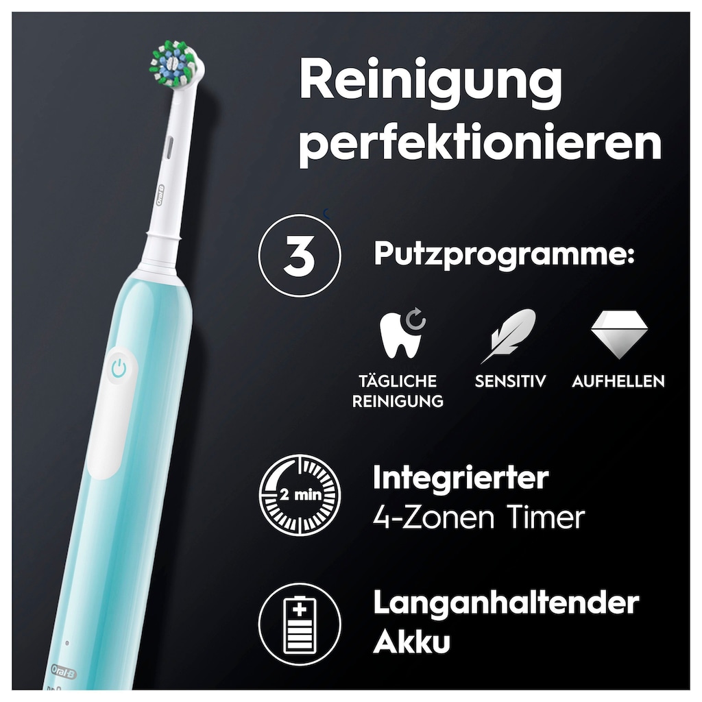 Oral-B Elektrische Zahnbürste »PRO Series 1 Doppelpack«, 2 St. Aufsteckbürsten, Drucksensor