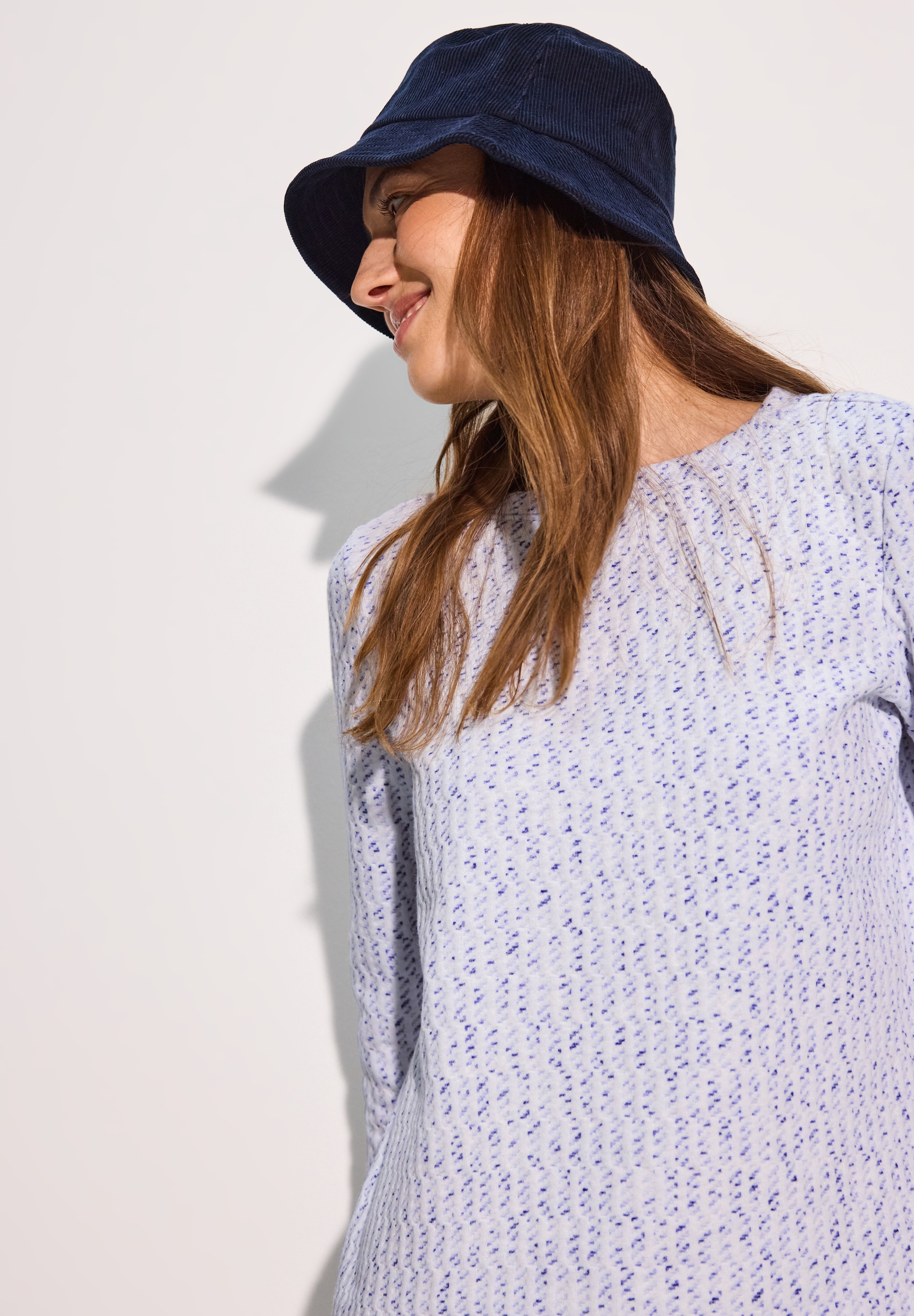 Cecil 3/4-Arm-Shirt, in Melange-Optik
