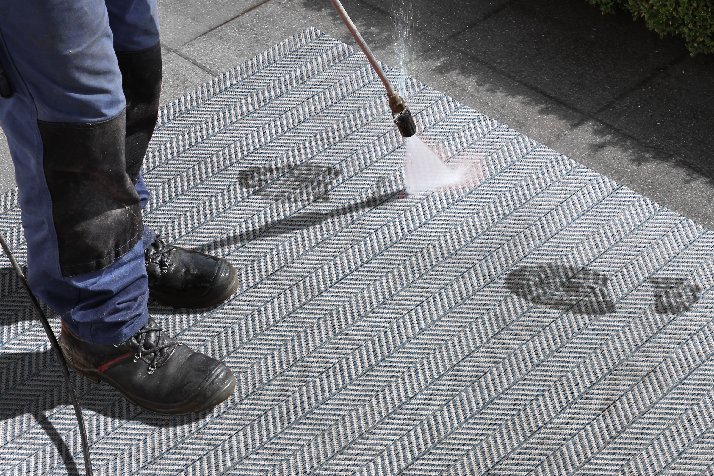 NORTHRUGS Teppich »Caribbean«, rechteckig, 4 mm Höhe, In-und Outdoor geeignet, Strapazierfähig und pflegeleicht, Flachgewebe