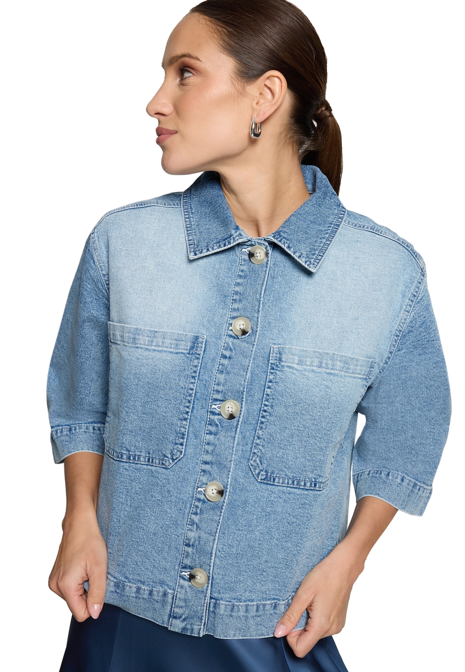 Zero Jackenblazer »Blazer-Jacke im Jeans-Look«