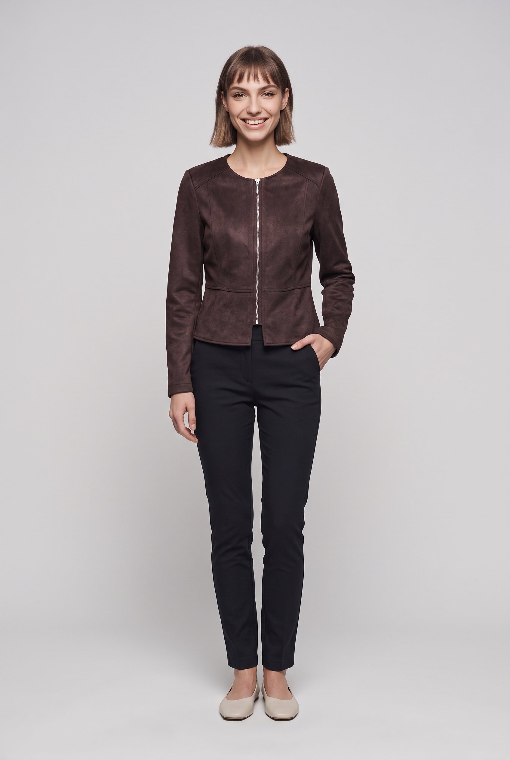 ONLY Lederimitatjacke »ONLSARAMY FAUX SUEDE JACKET OTW« Kunstfaser, Wildlederimitat