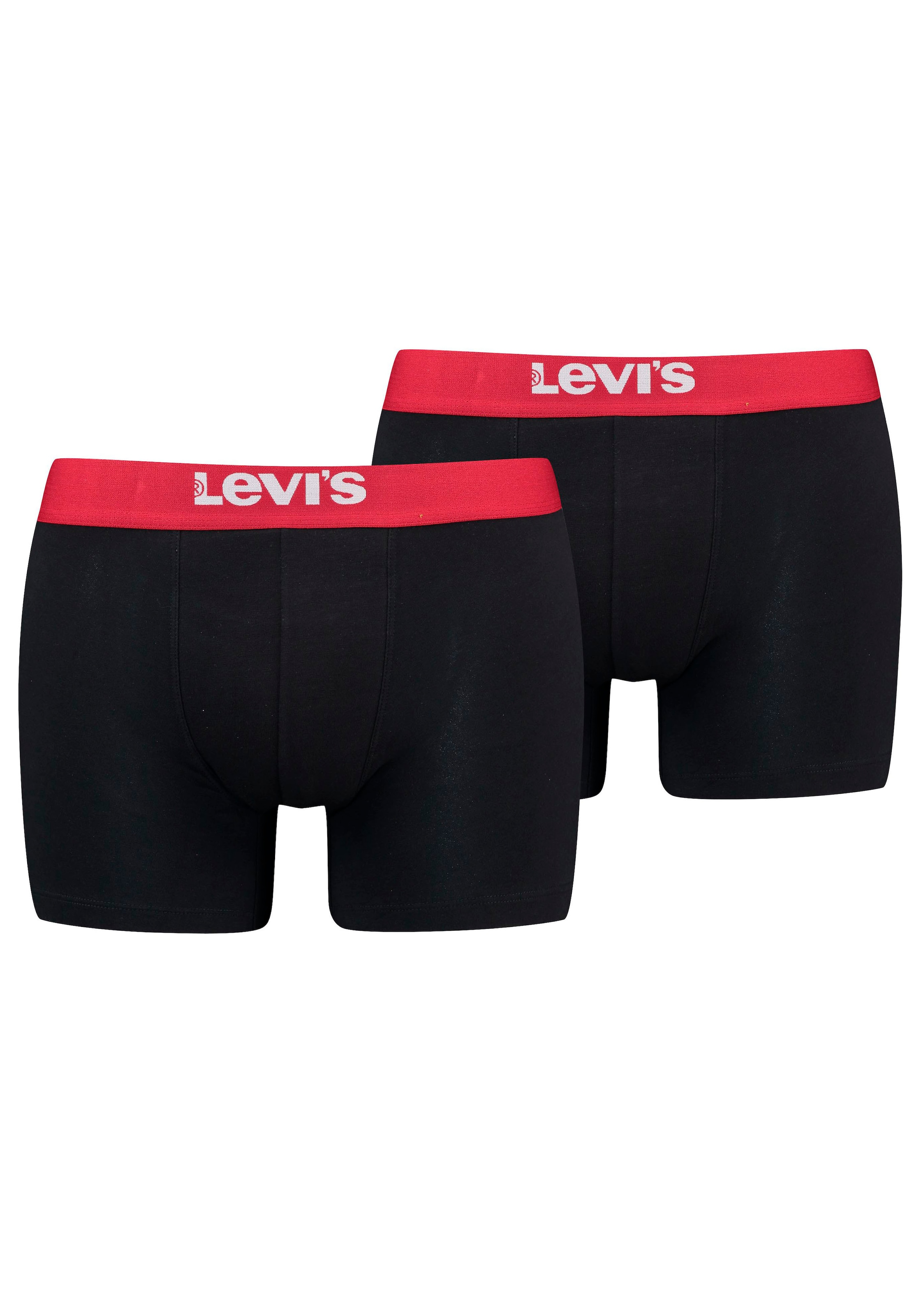 Levi's® Boxershorts »LEVIS MEN SLD BASC BOXER BRIEF ORG CO 2P«, (Packung, 2er Pack), mit breitem Logobund