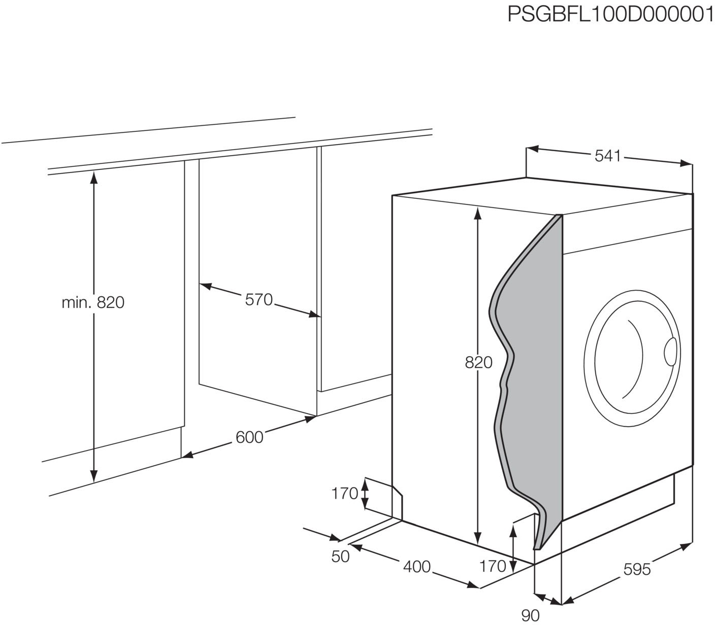 AEG Einbauwaschtrockner »LWR8WI7680«, 8000, Dampf-Funktion, PowerClean-Programm