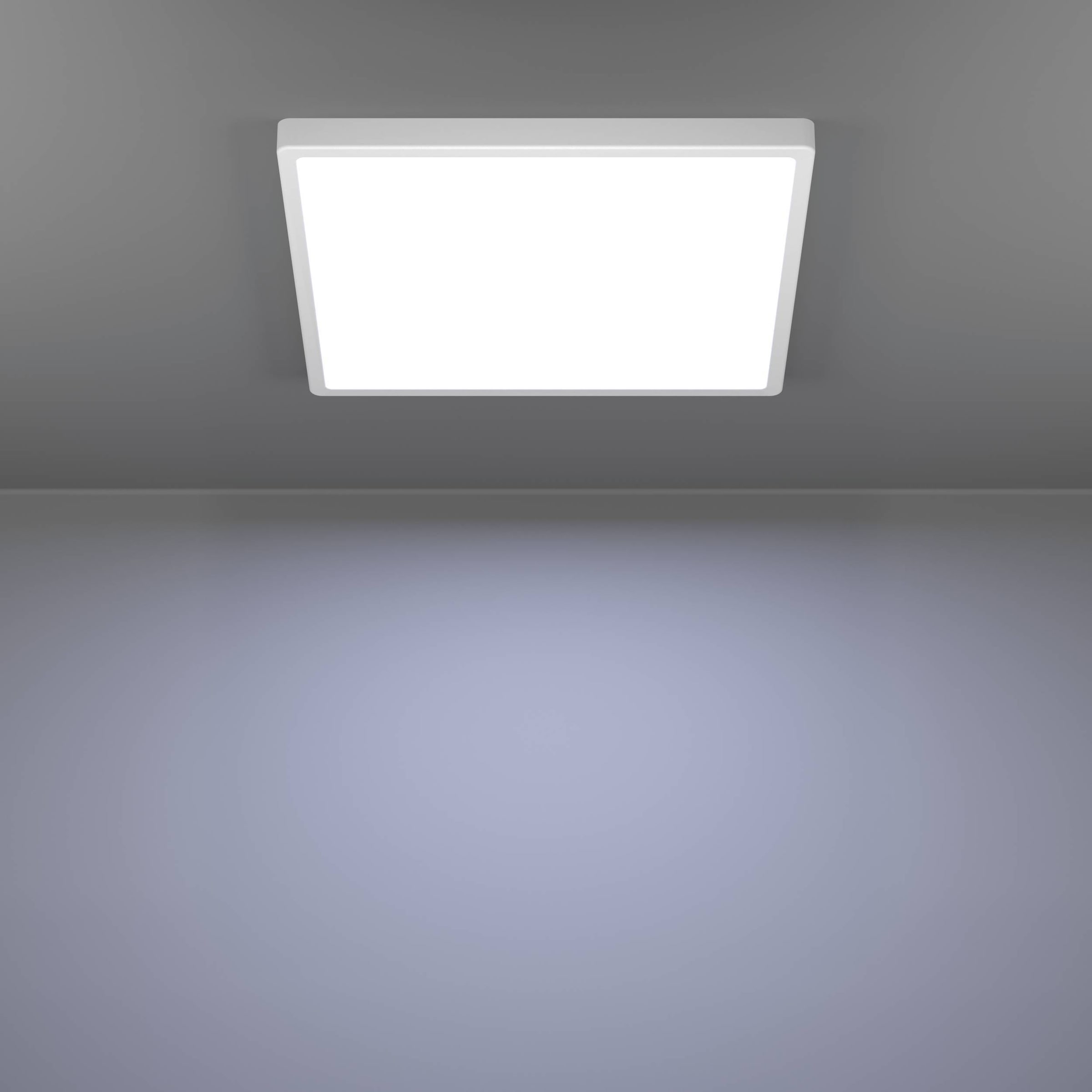 EGLO Aufbauleuchte »Fueva 6 Deckenleuchte, Aufbaulampe, Deckenbeleuchtung, Kunststoff« LED-Modul 1 Stk. Kaltweiß | Neutralweiß | Warmweiß Aufbauleuchte - L39 x B39 x H2,5 cm - weiß - 17,5W inkl.