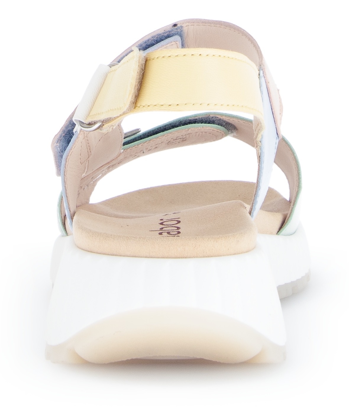 Gabor Keilsandalette, Riemchensandale, Bequemschuh, Sommerschuh mit hübschem Zierknopf