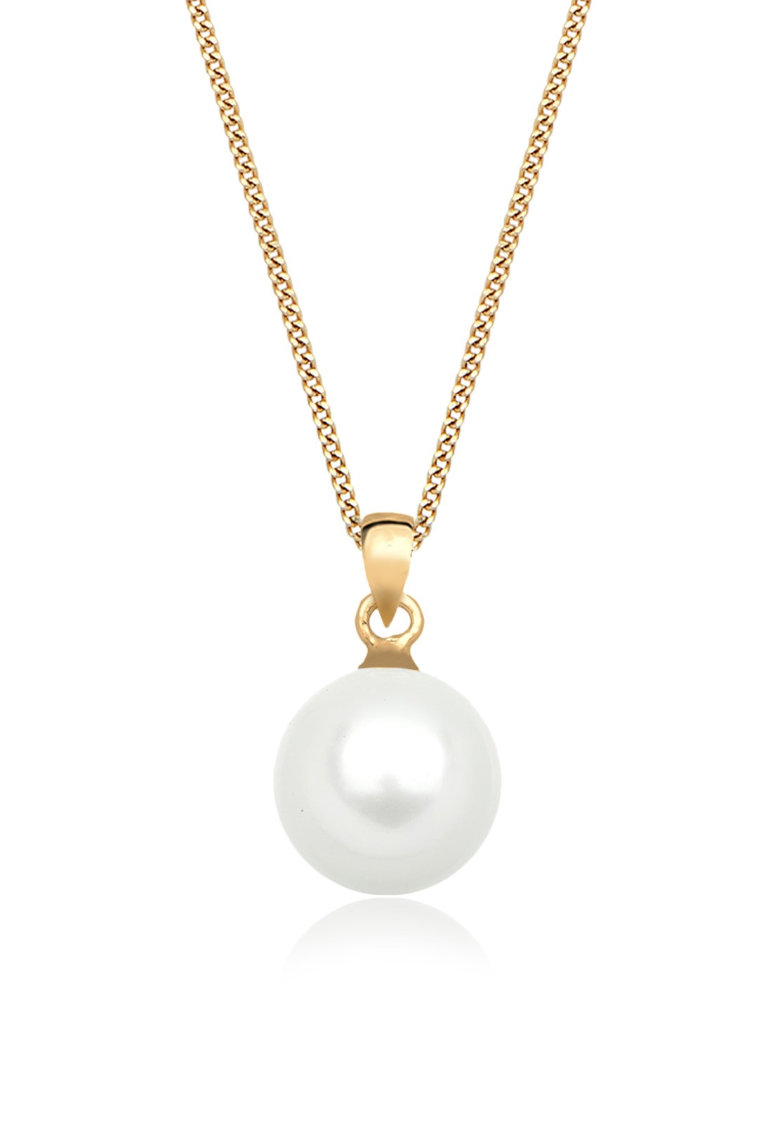 Elli Perlenkette »Muschelkernperle 585 Gelbgold«