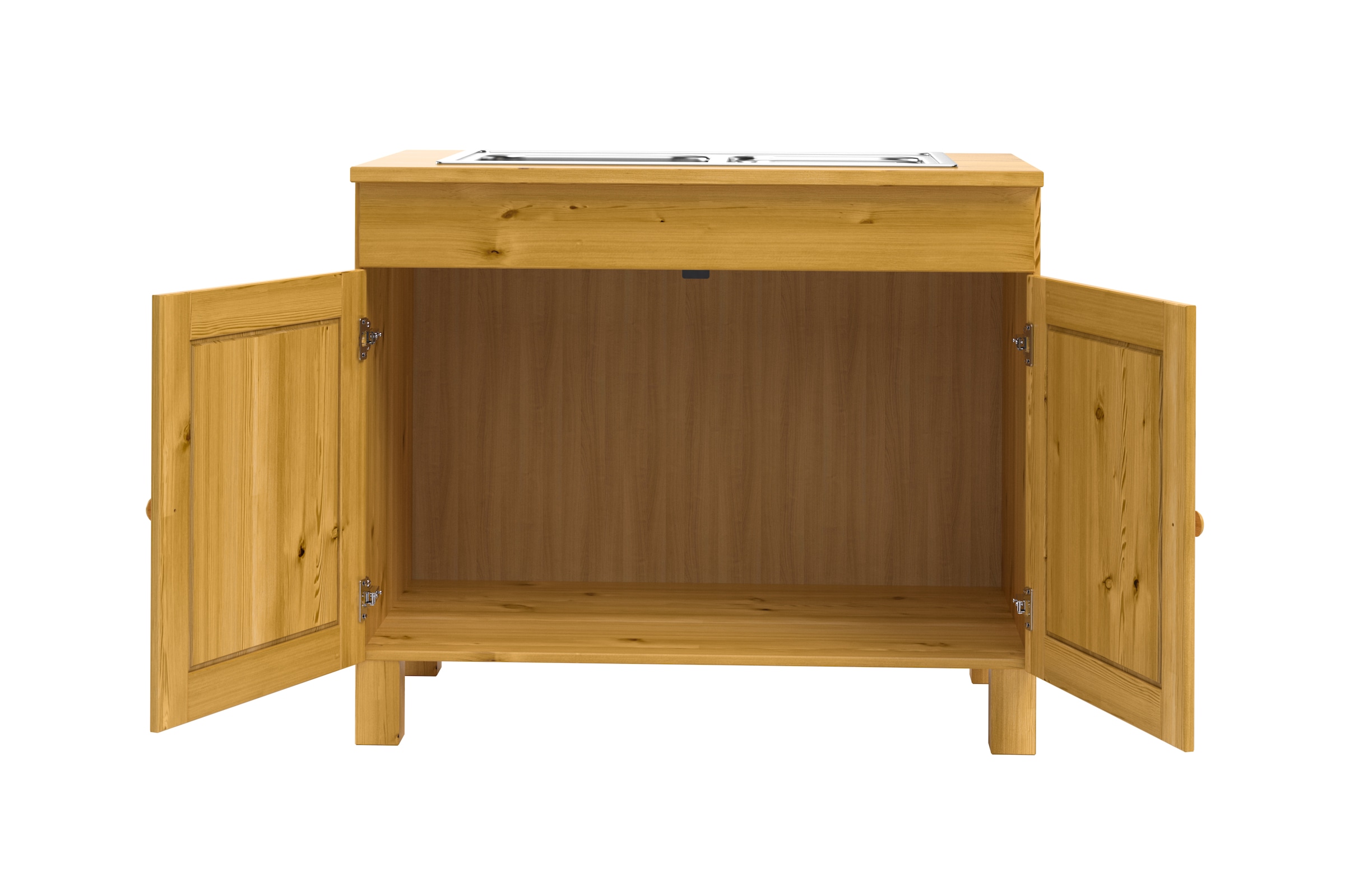 Home affaire Spülenschrank »Alby2«, Mit Metallgriffen, Breite 100 cm