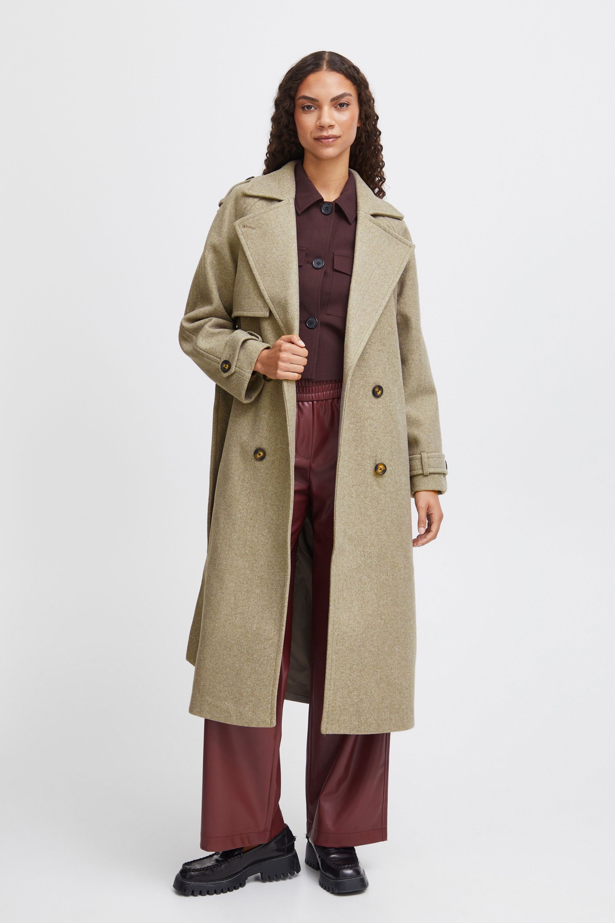 b.young Wollmantel »Wollmantel BYCILIA TRENCH COAT -«