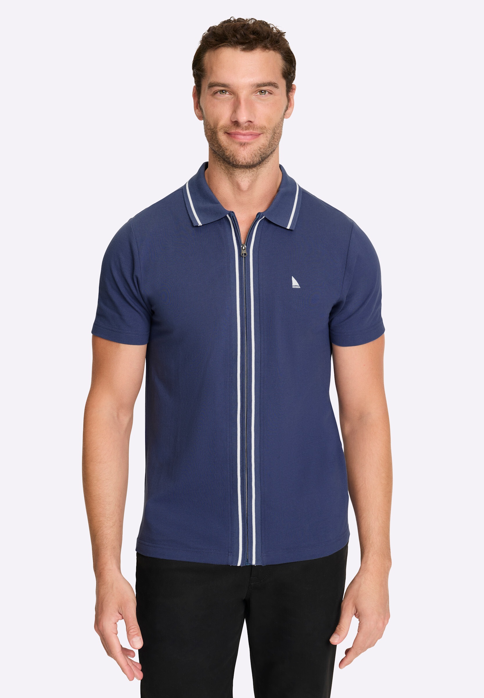 Witt Poloshirt »Kurzarm-Poloshirt Kurzarmshirt mit durchgehendem Reißverschluss«