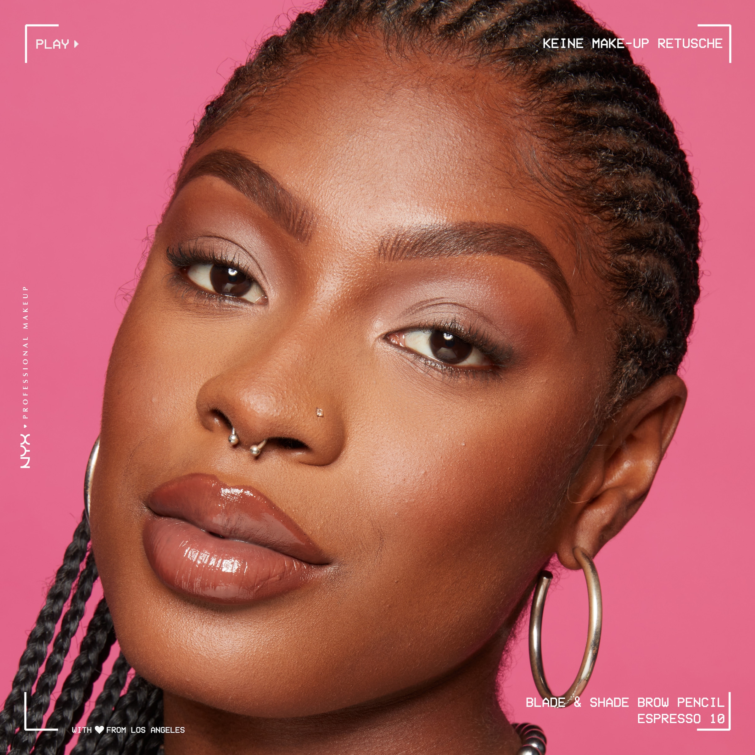 NYX Augenbrauenpflege »NYX Professional Makeup Blade & Shade Augenbrauenstift« Mit Nano Blade, zweiseitige Spitze, integrierte Bürste, wischfest.