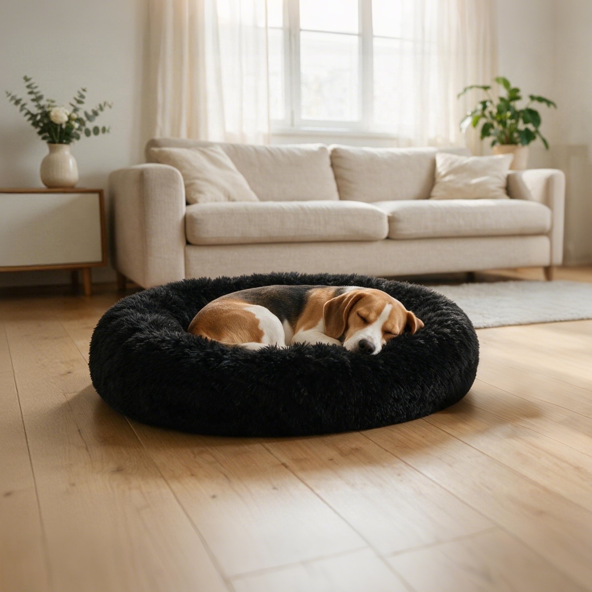 OTTO home Hundebett »Cloudy« Kuscheliges Plüschbett mit weichem Rundrand