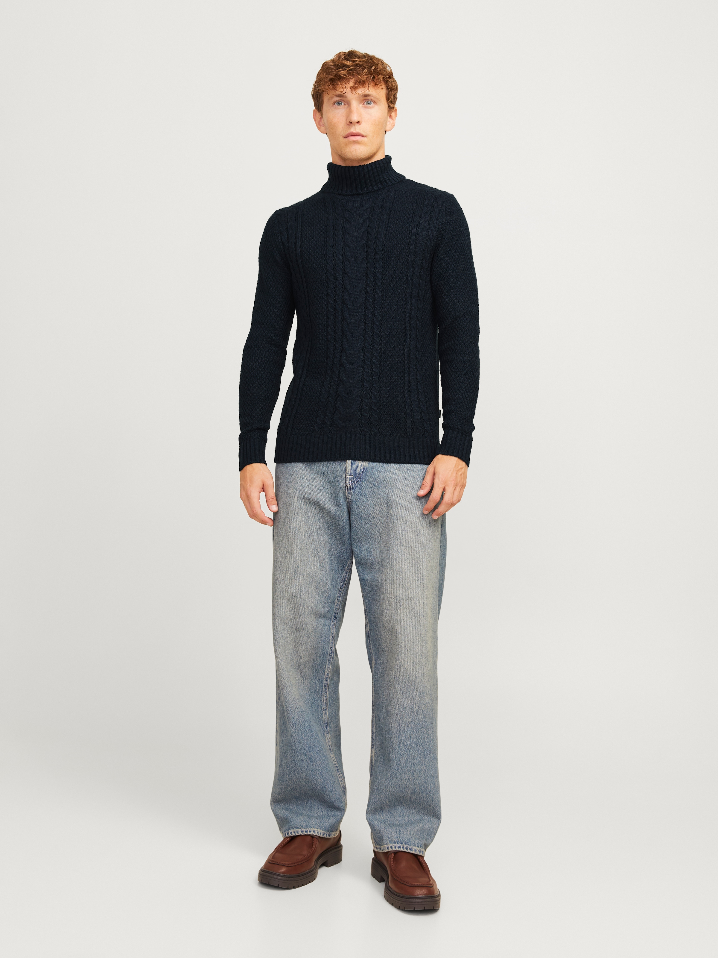 Jack & Jones Rollkragenpullover »JJCRAIG KNIT ROLL NECK AW24«, mit Zopfmuster