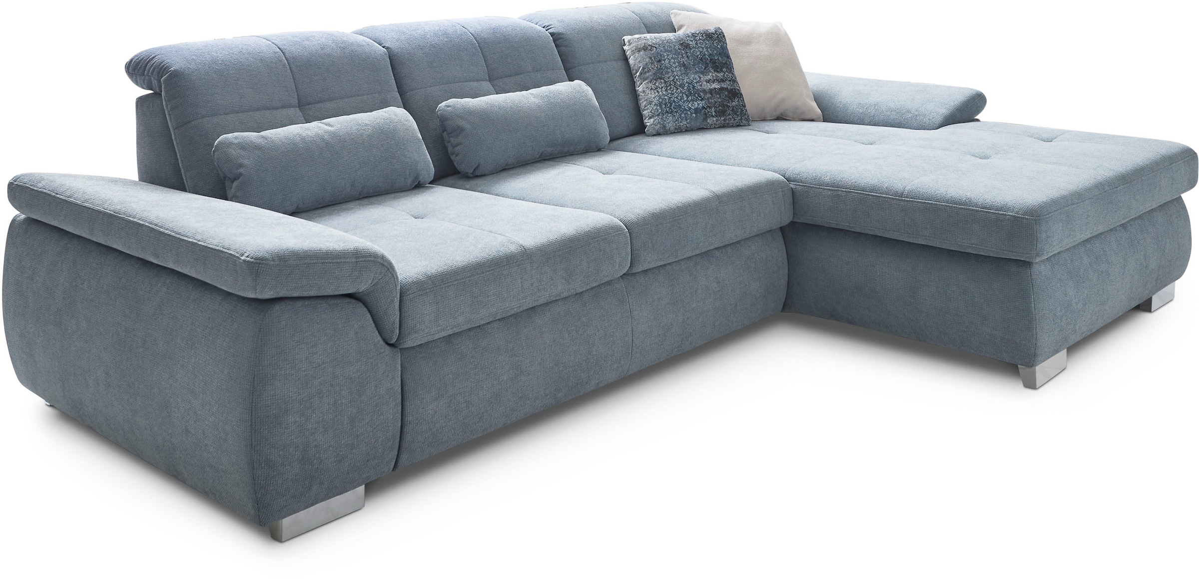 Die PlanBar Ecksofa »MP-IN16037 L-Form, Breite 289 cm, mit Kaltschaum-Polsterung« mit Sitztiefenverstellung & Zierkissen