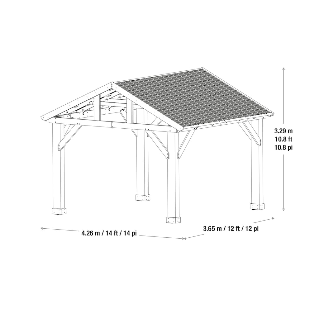 WESTMANN Holzpavillon »Yukon 14x12«