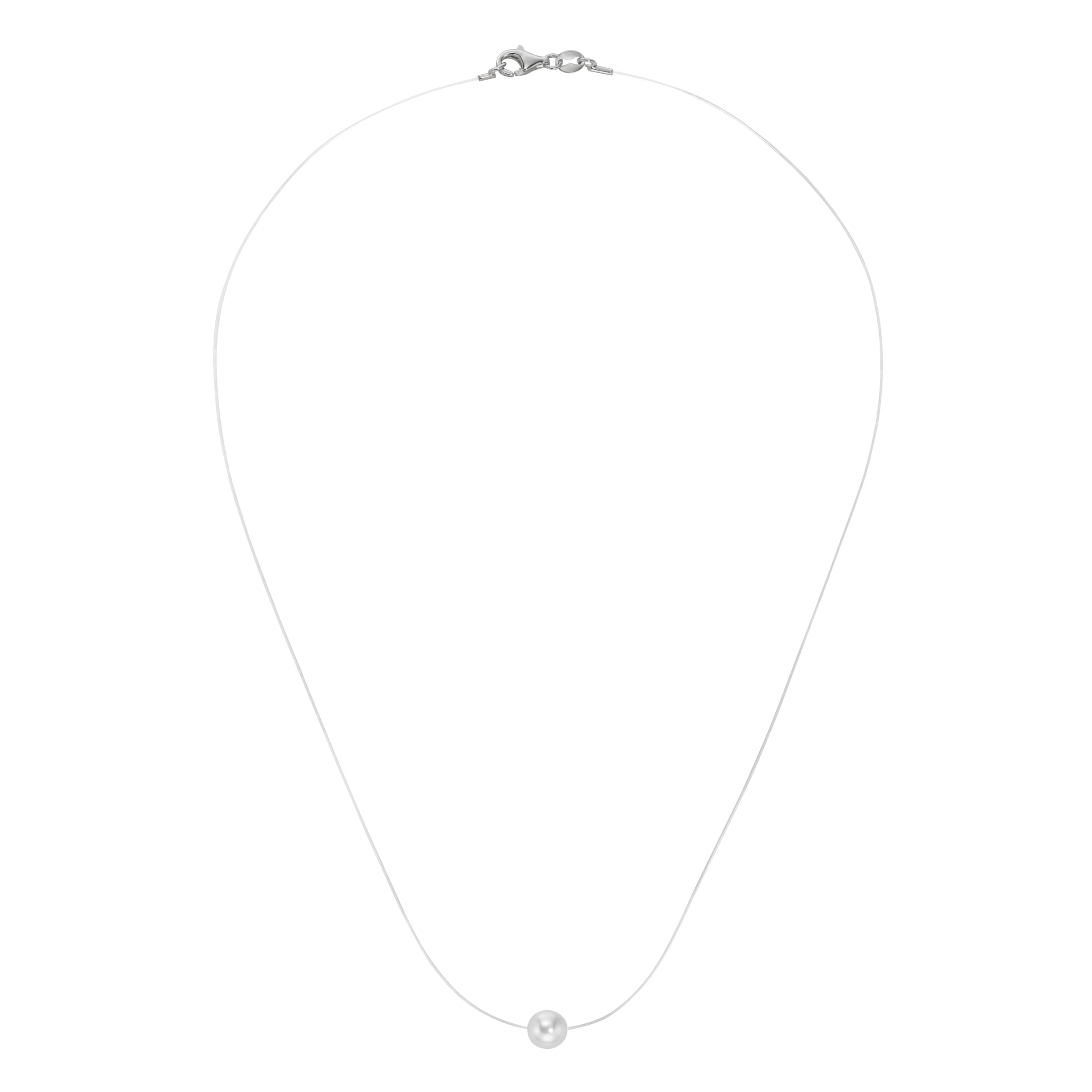 Smart Jewel Collier »Collier schwebende Perle, Silber 925«
