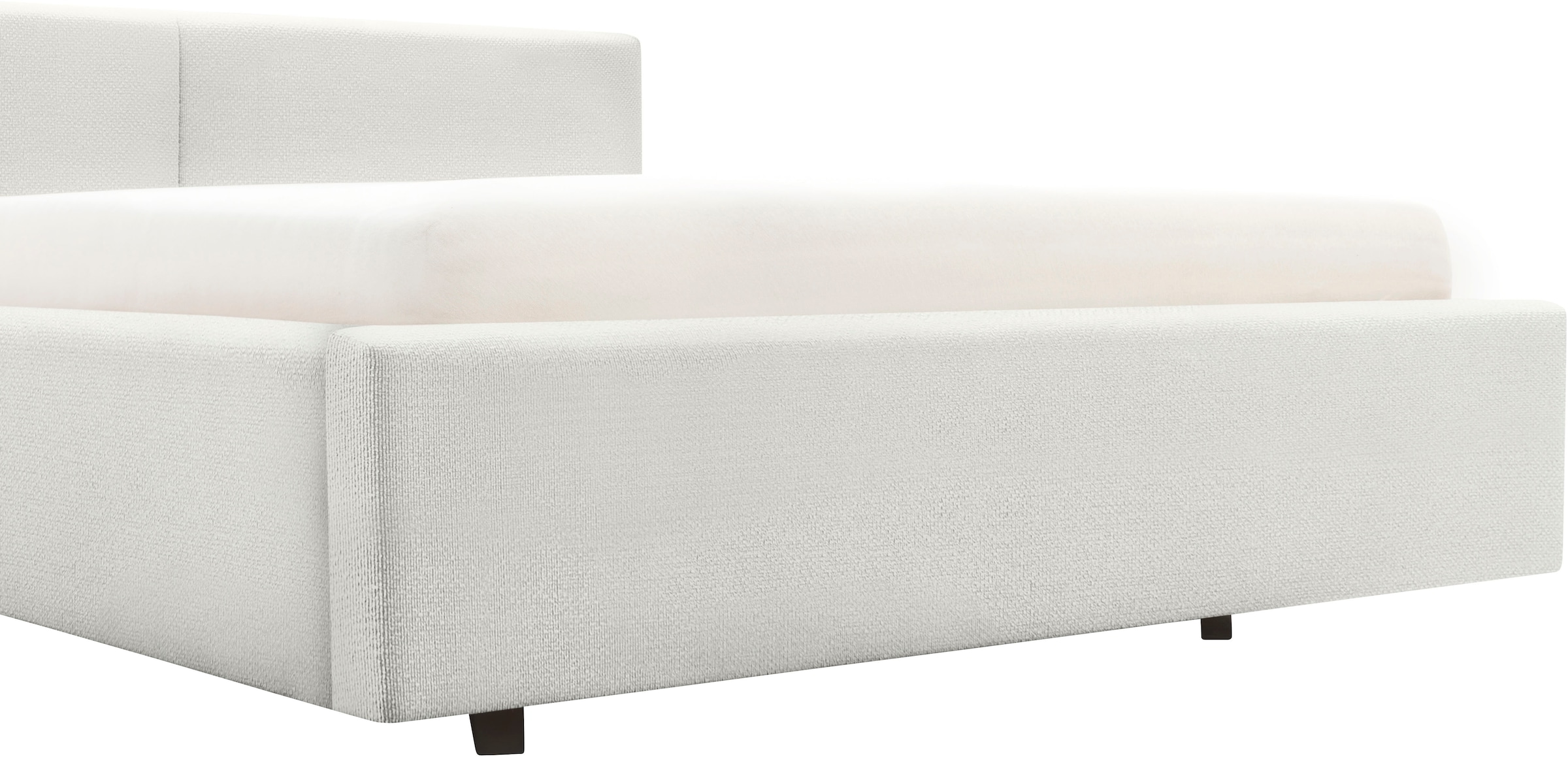 meise.möbel Polsterbett »Cube wahlweise mit Matratze und Bettkasten« extra flaches Kopfteil, erhältlich in den Breiten 140cm, 160cm & 180cm