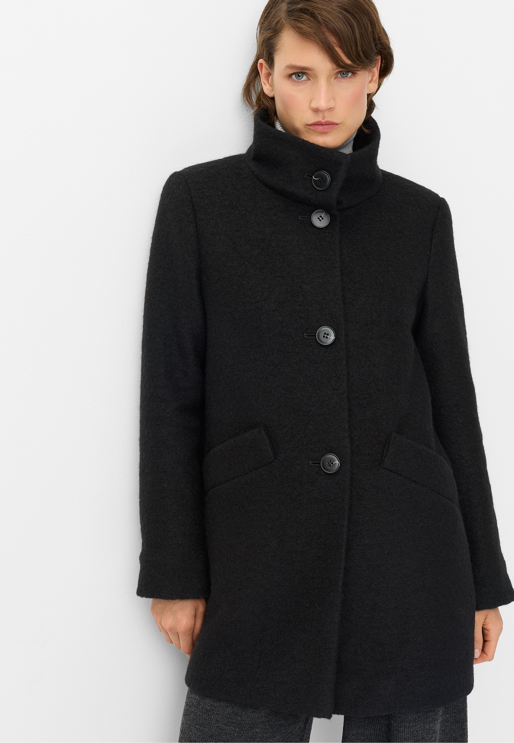 Fuchs Schmitt Wollmantel Stehkragen, Regular Fit, Wollmix