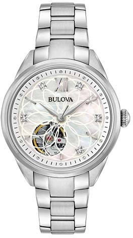 Bulova Mechanische Uhr »96P181«, Armbanduhr, Damenuhr