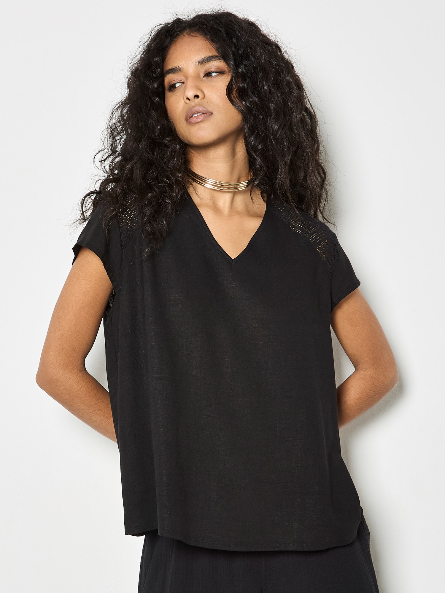 Apricot Shirttop »Top« Spitze