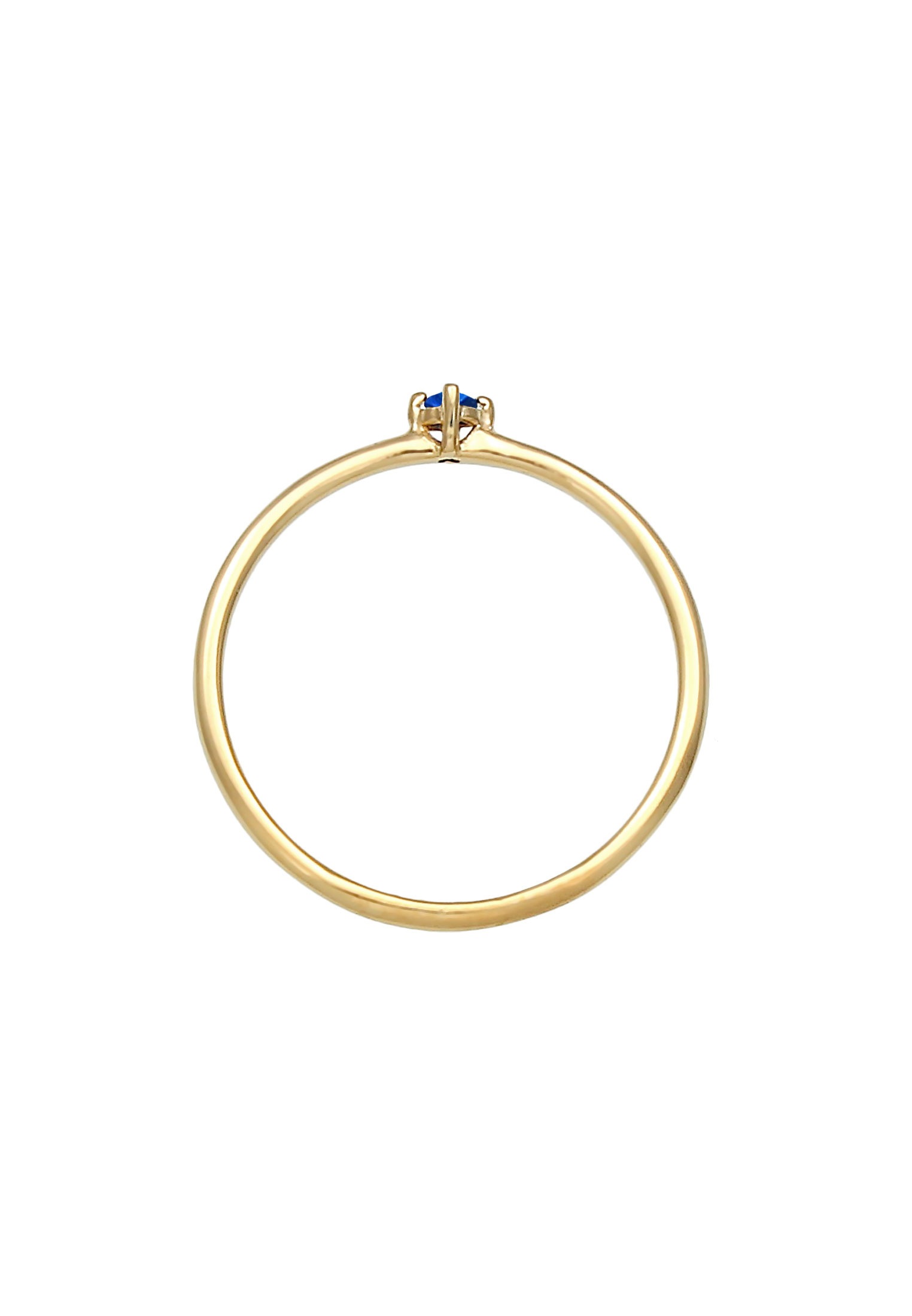 Elli Silberring »Ring Solitär synthetischer Saphir Blau 925 Silber«